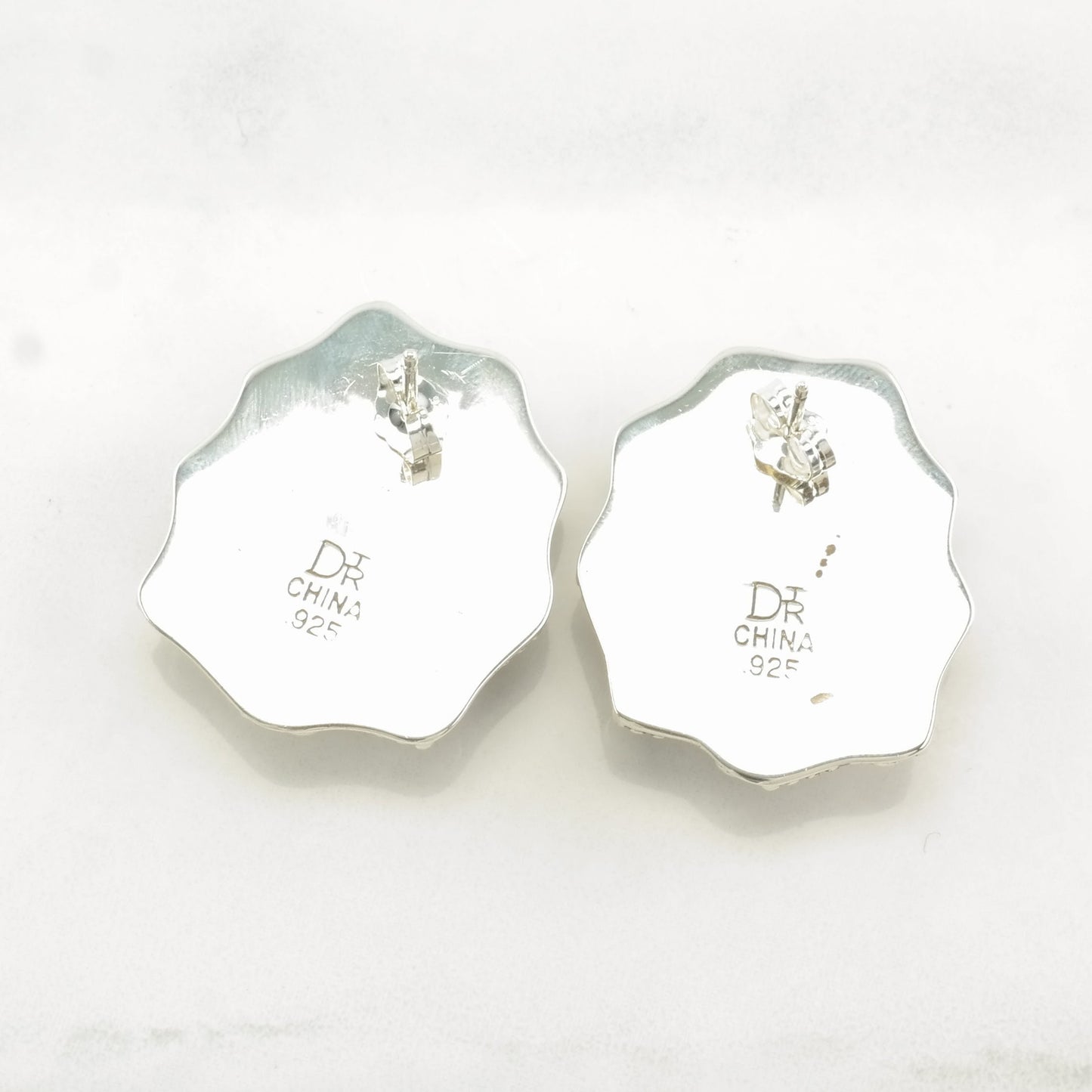 DTR Sterling Silver Chrysocolla Southwest Earrings Stud