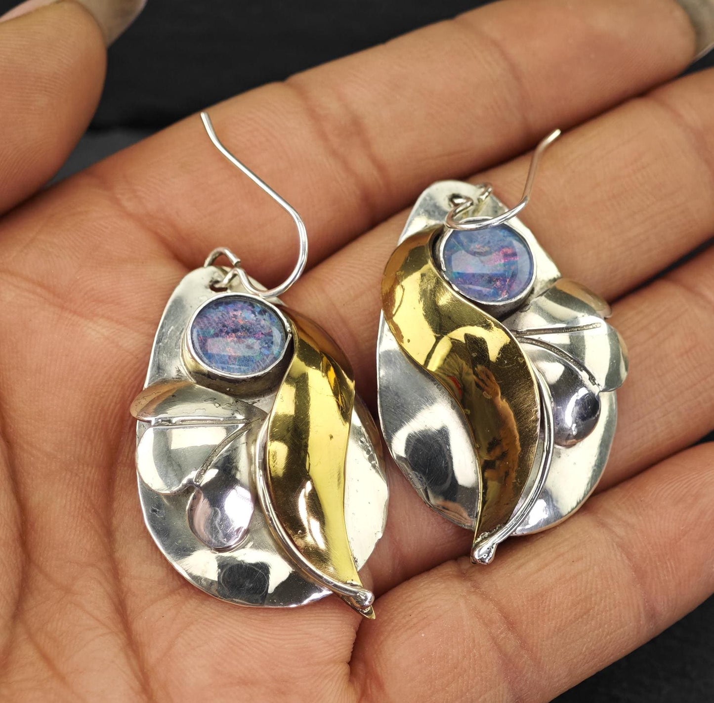 Vintage Sterling Silver Fish Hook Earrings