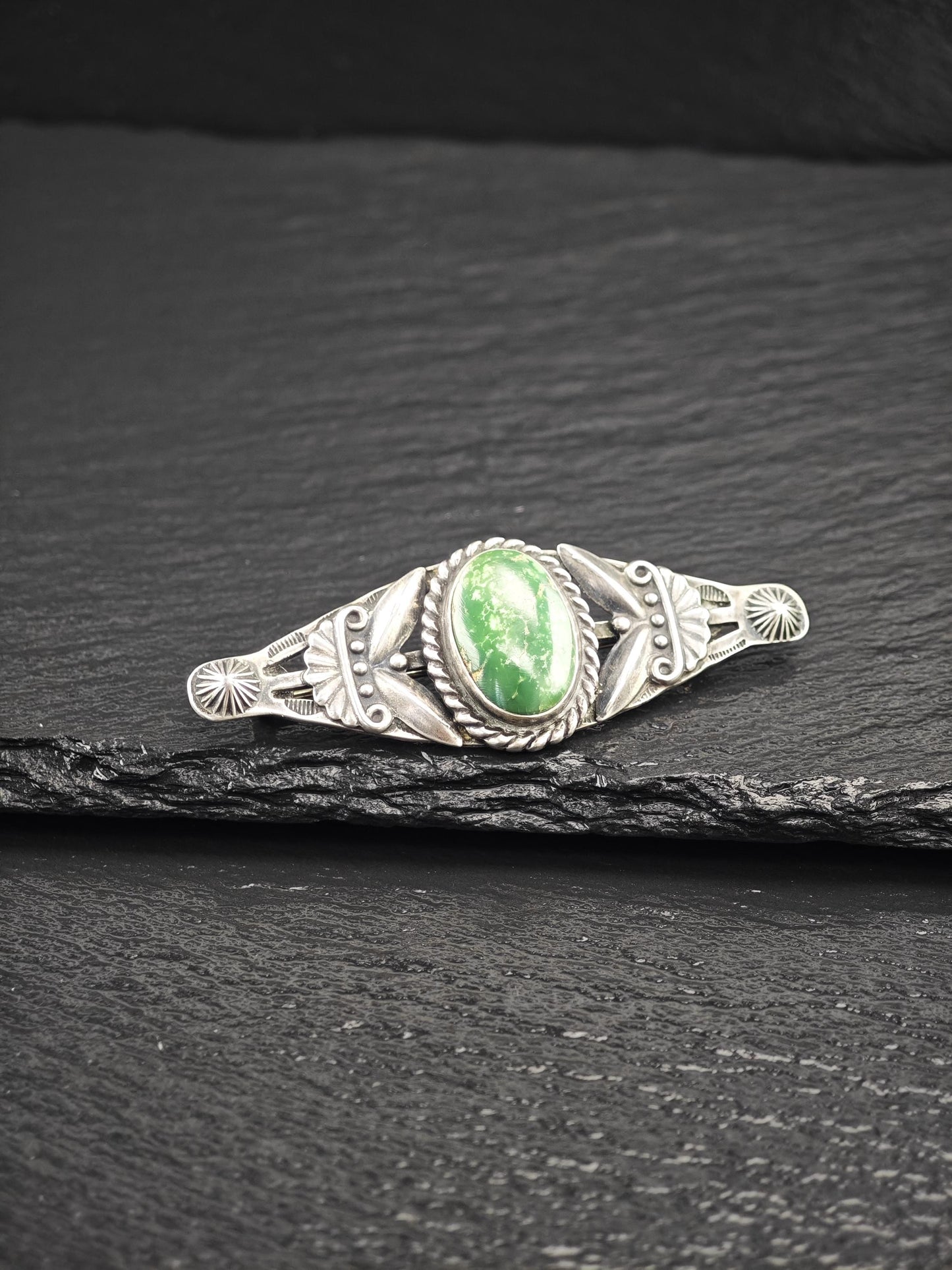 Fred Harvey Era, Stamped Brooch Sterling Silver