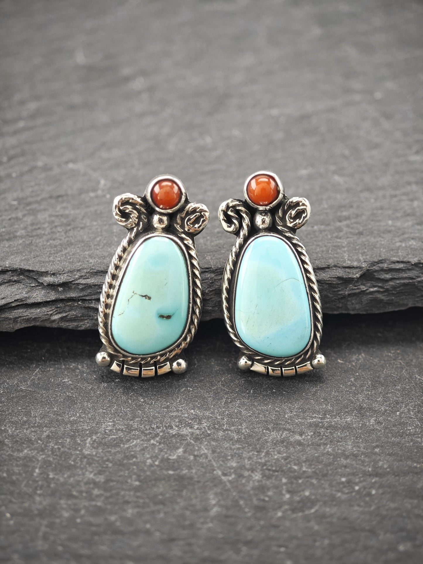 Choice of Native American, Kidney Wire/Stud Earrings Sterling Silver