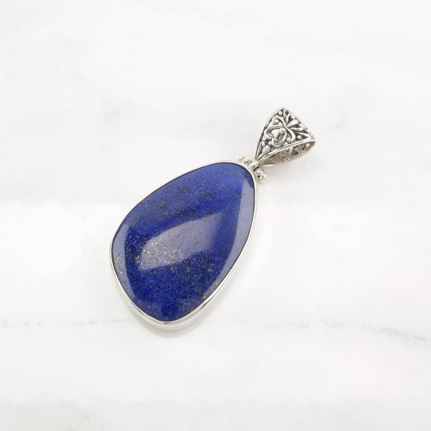 Vintage Lapis Lazuli Sterling Silver Pendant