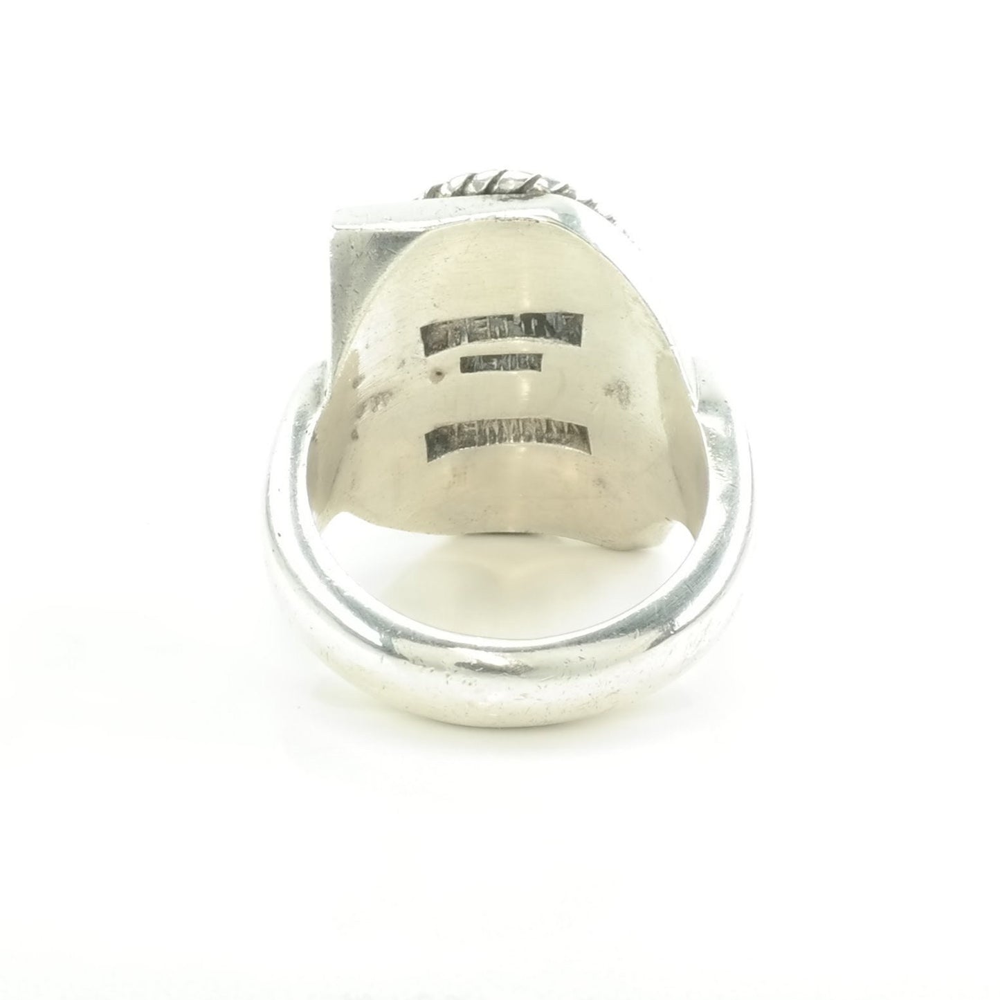 Vintage Andreas Beckmann Silver Ring Onyx Large Sterling Black Size 10