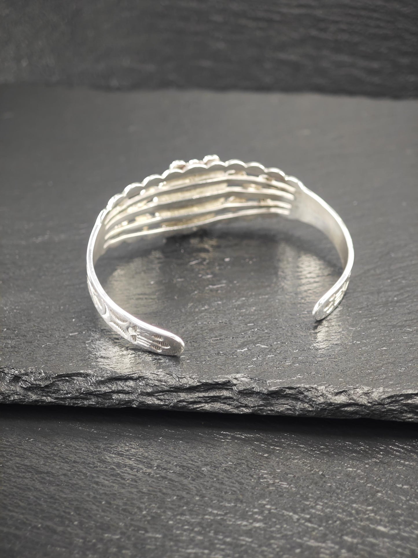 Fred Harvey Era, Native American, Turquoise Cuff Bracelet Sterling Silver