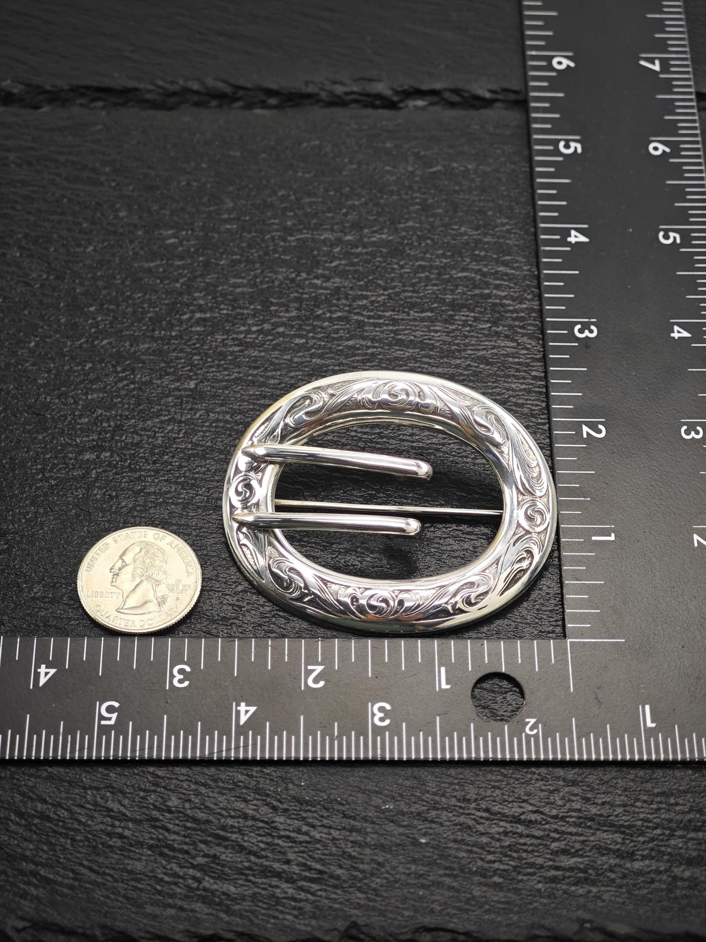 Antique Kerr Art Nouveau, Sash Buckle Sterling Silver