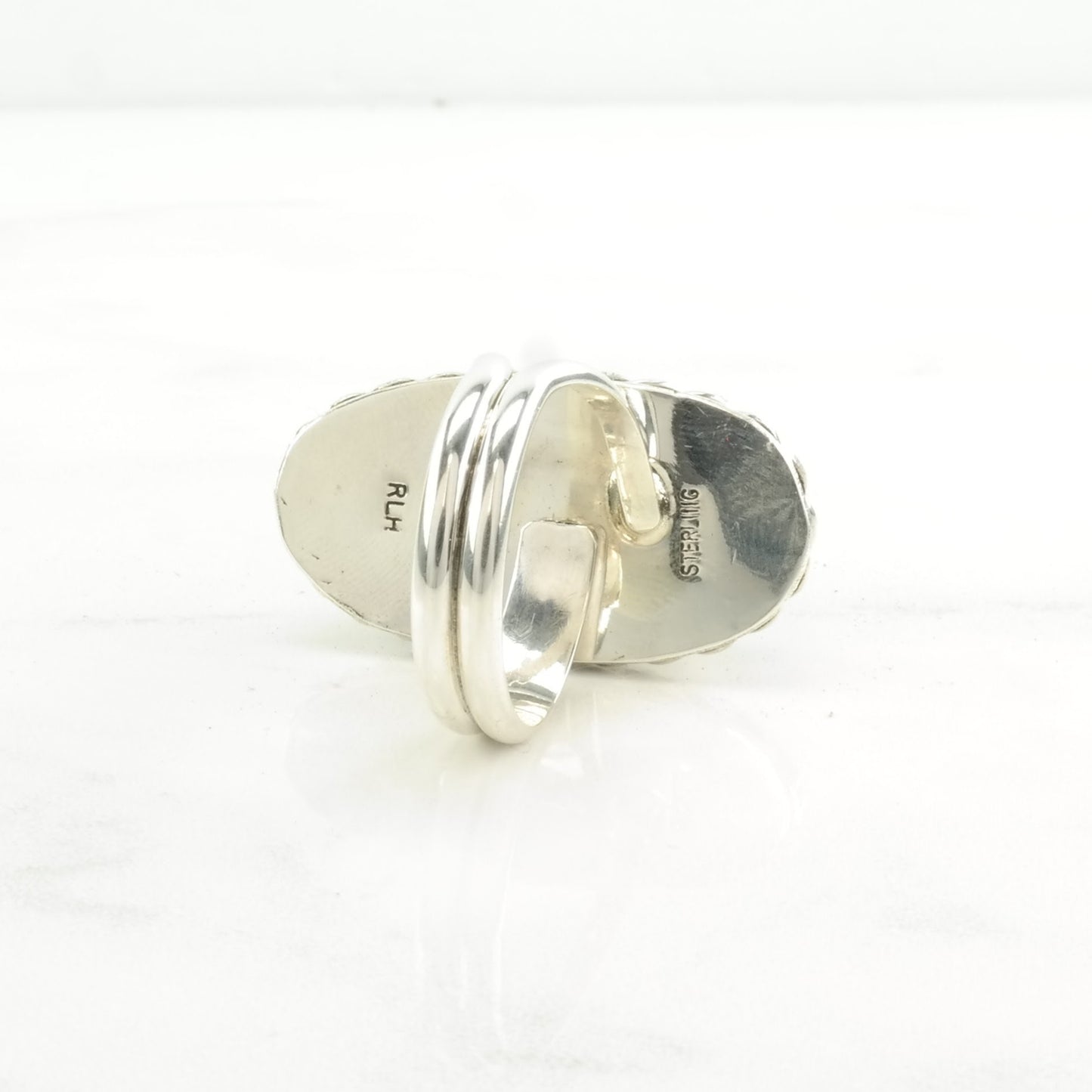 Vintage Southwest Silver Ring Turquoise Large Sterling Green Size 9
