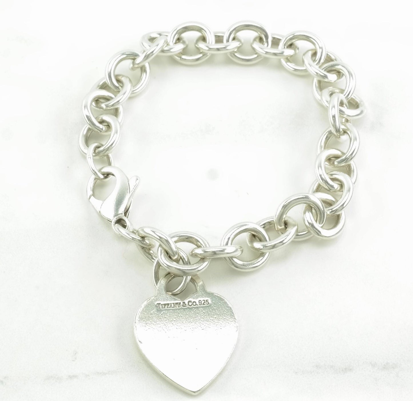 Tiffany & Co. Sterling Silver Link Bracelet Heart