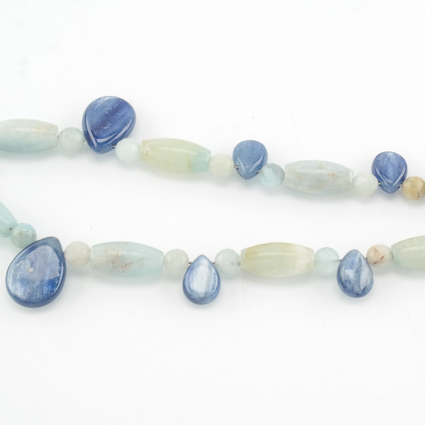 Vintage DTR Sterling Silver Blue Aquamarine, Kyanite Necklace