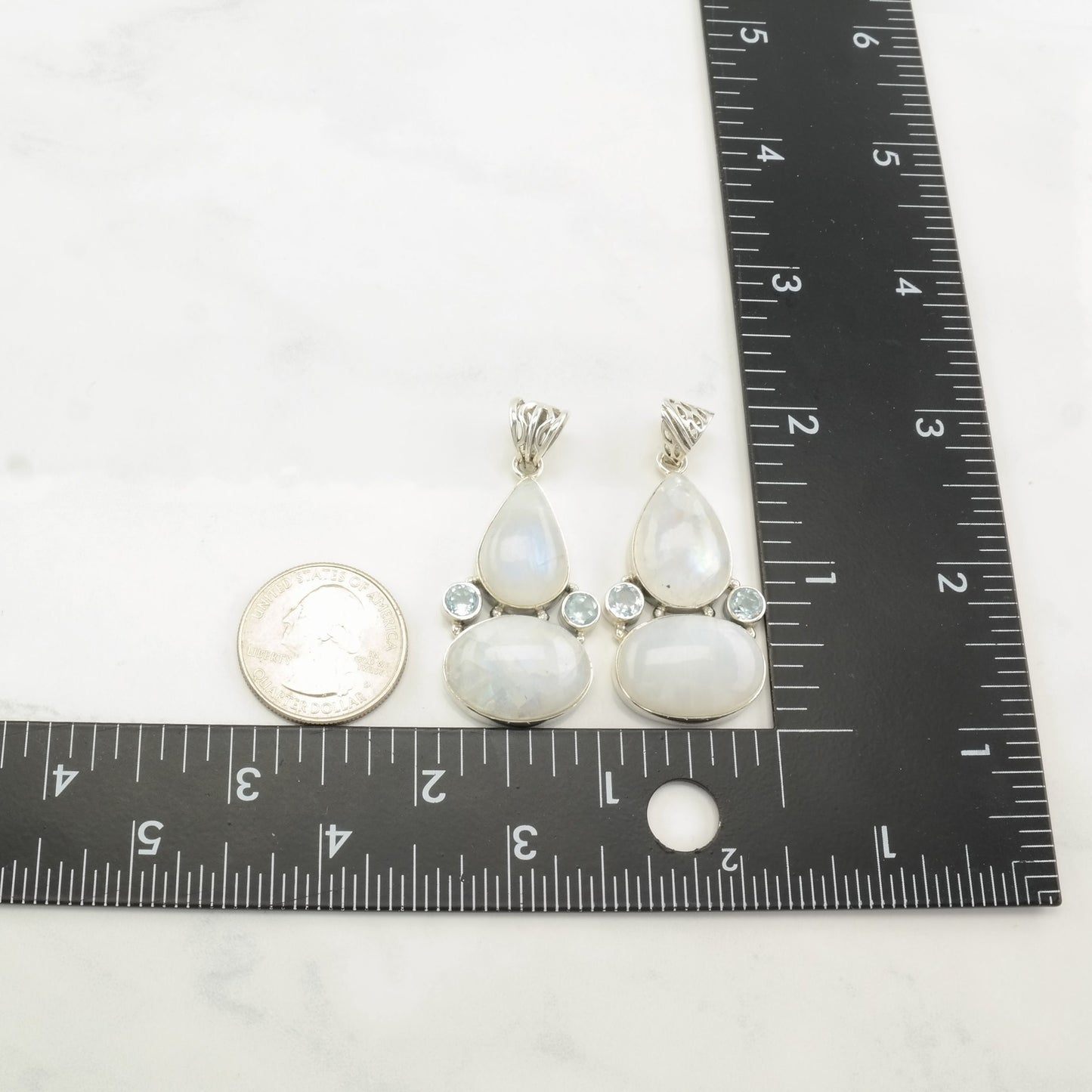 Choice of Vintage Moonstone, Topaz Sterling Silver Pendant