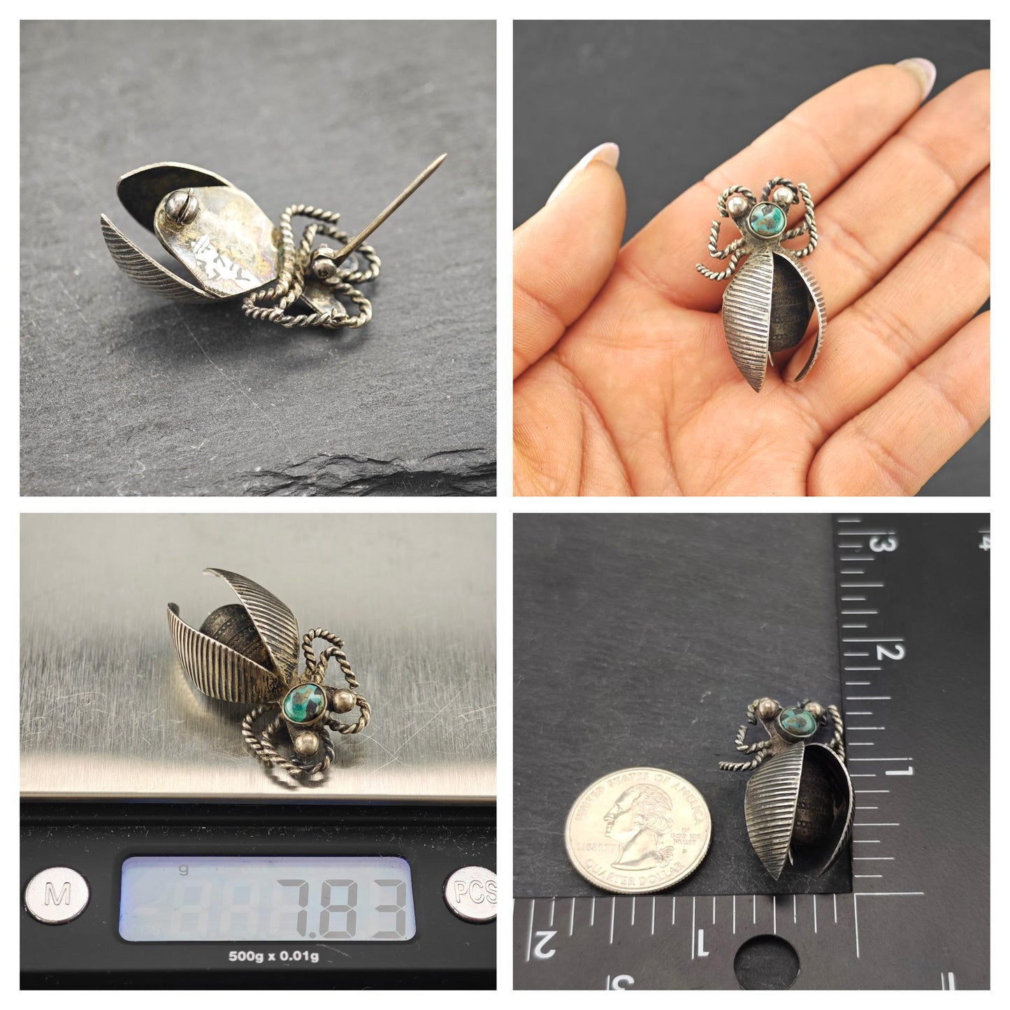 Choice of Sterling Silver Insect Brooches