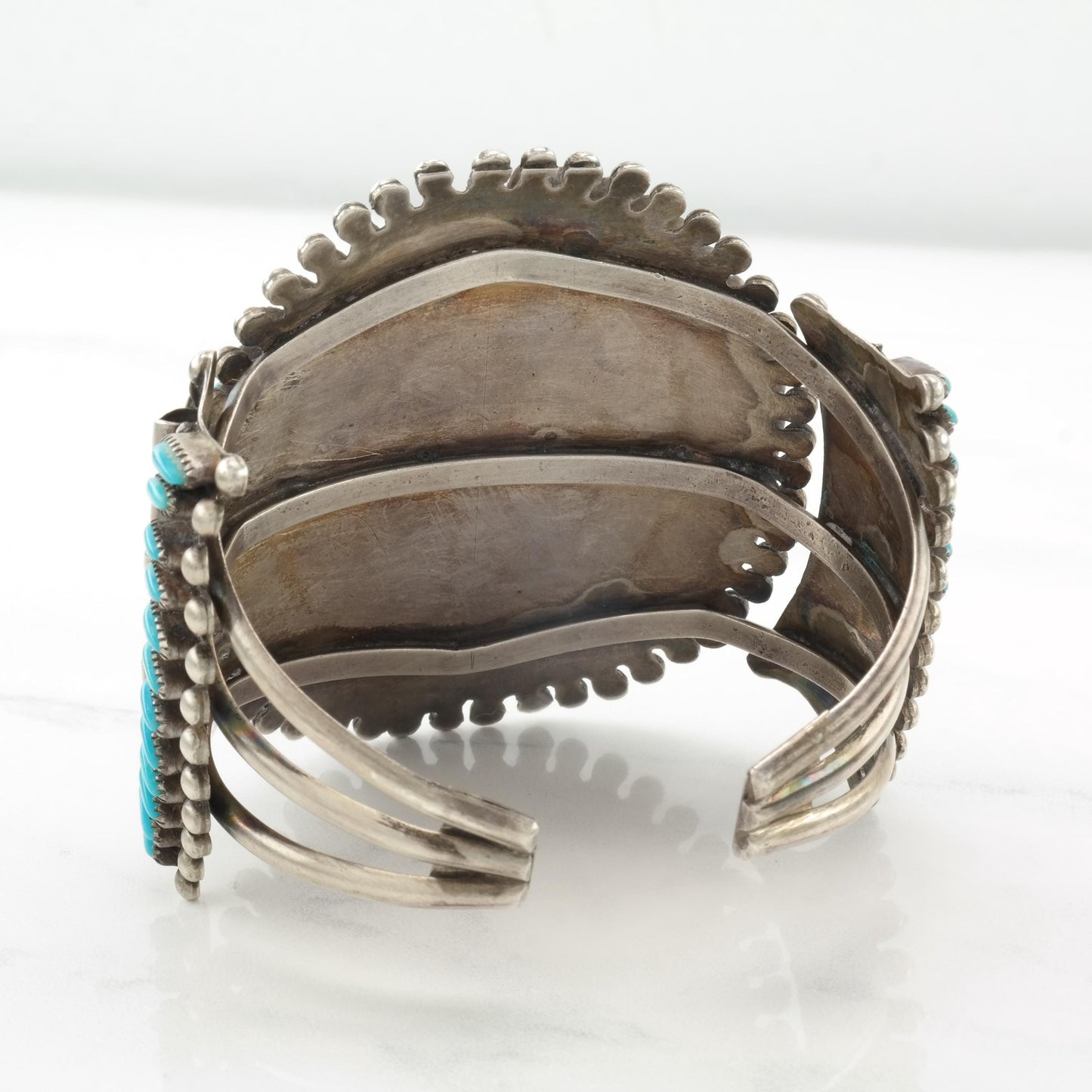 Vintage Native American Sterling Silver Cuff Bracelet