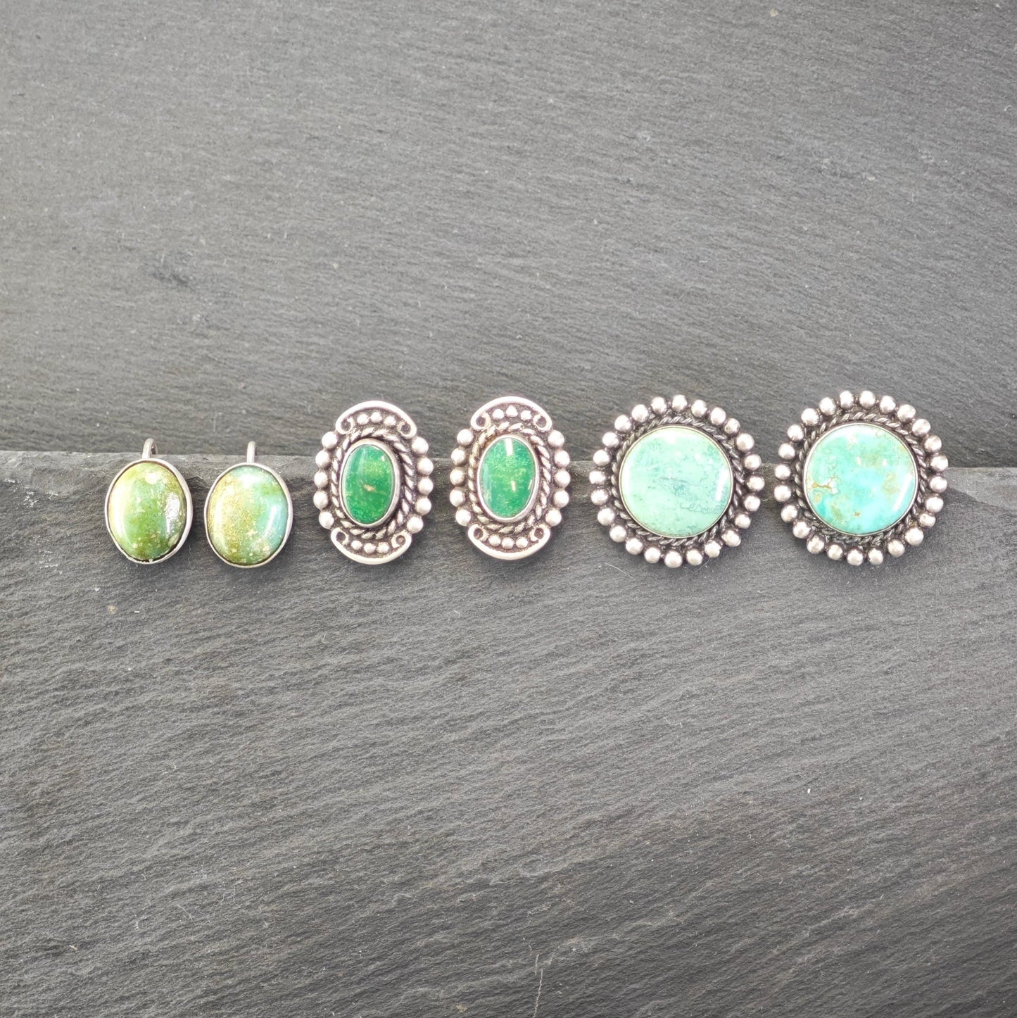 Choice of Vintage Native American Sterling Silver Screw Back Earrings