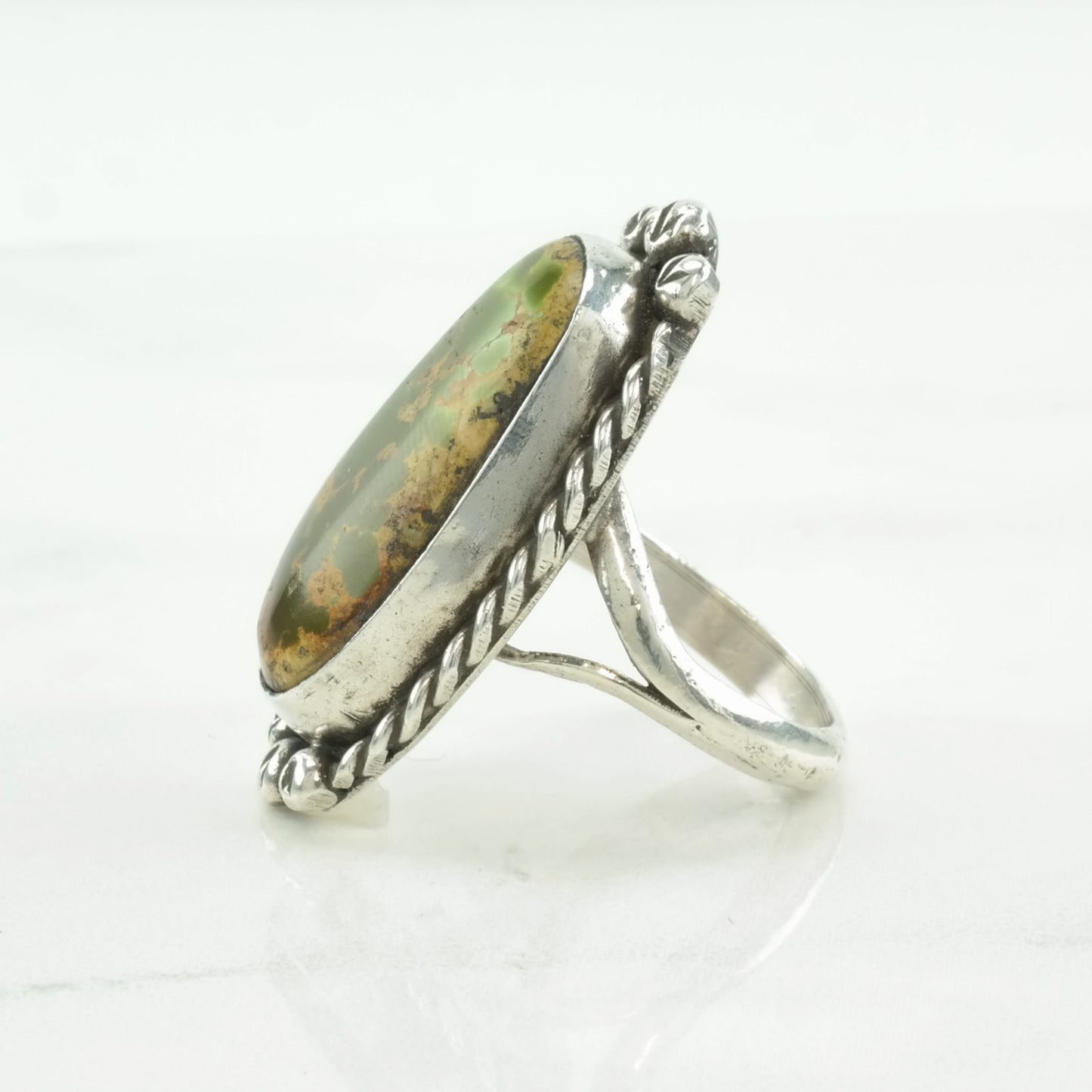 Vintage Native American Silver Ring Turquoise Sterling Size 8