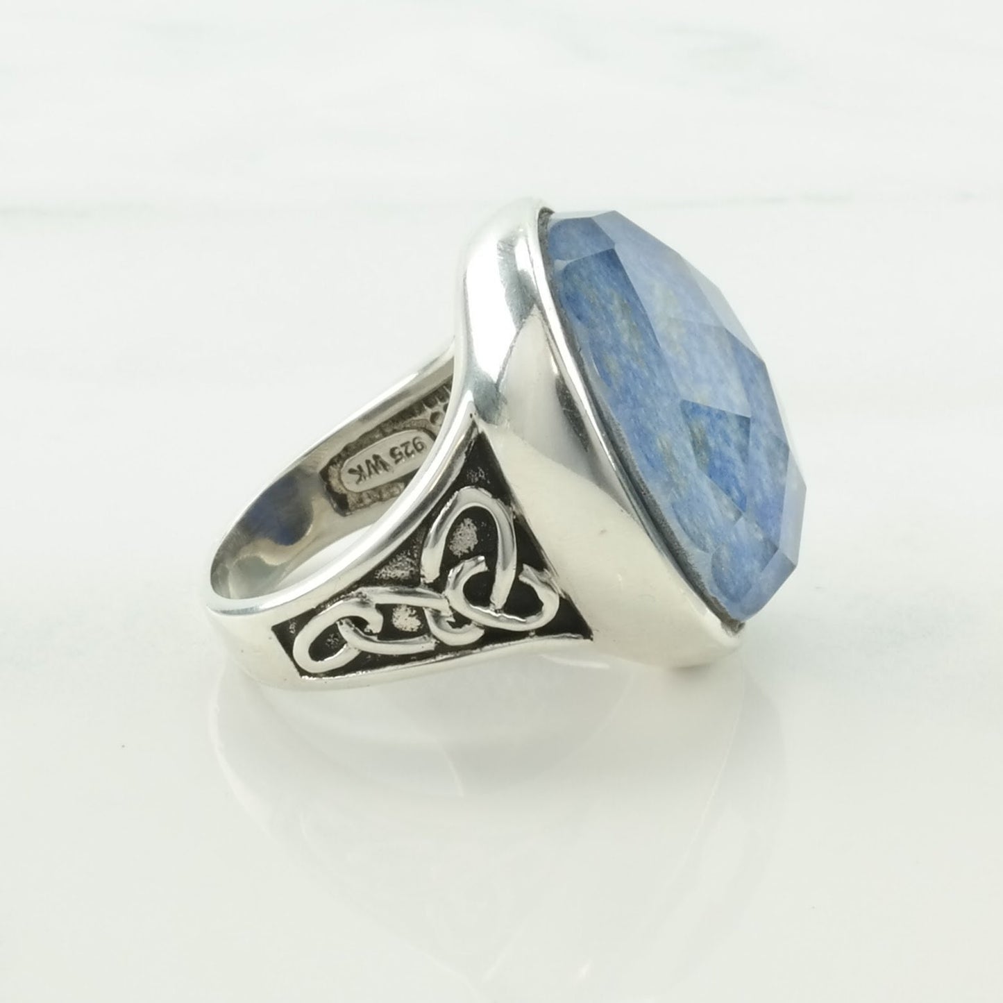 Vintage Whitney Kelly Silver Ring Lapis Lazuli Doublet Sterling Size 7