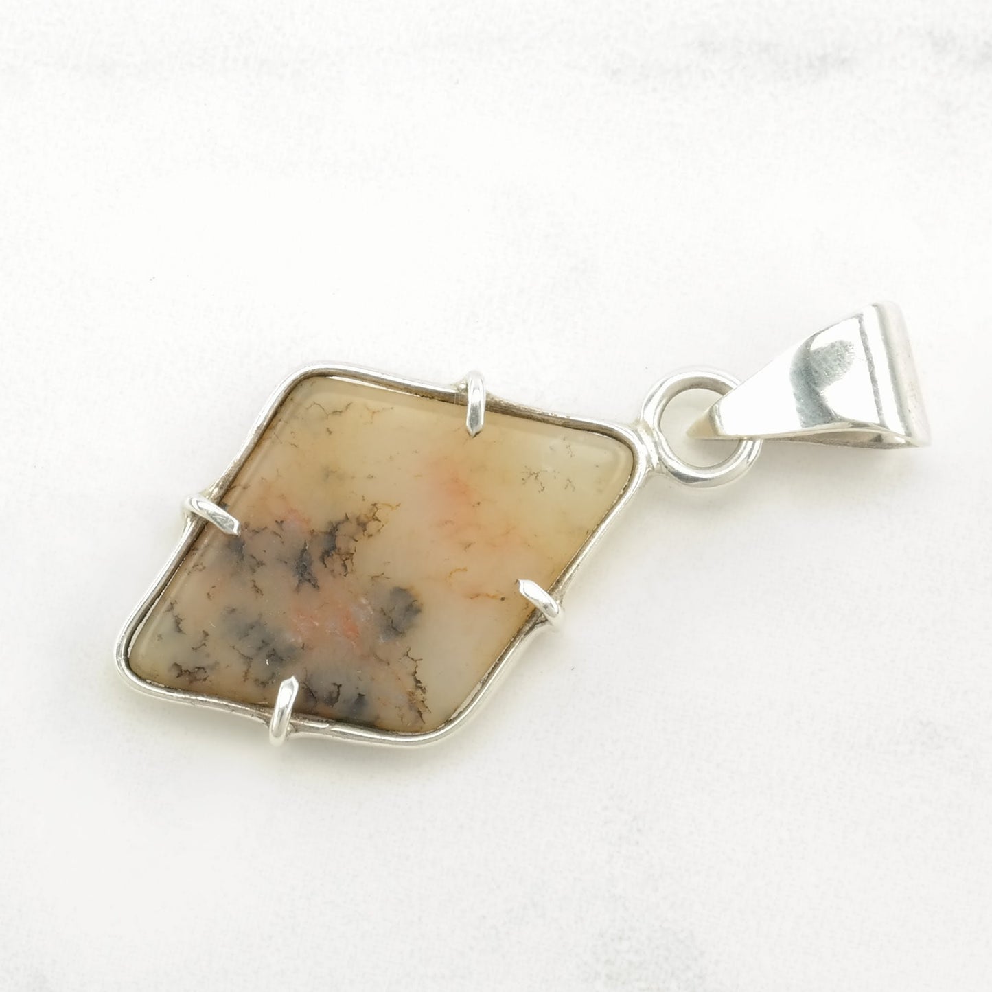 Dendritic Agate Sterling Silver Pendant P2331
