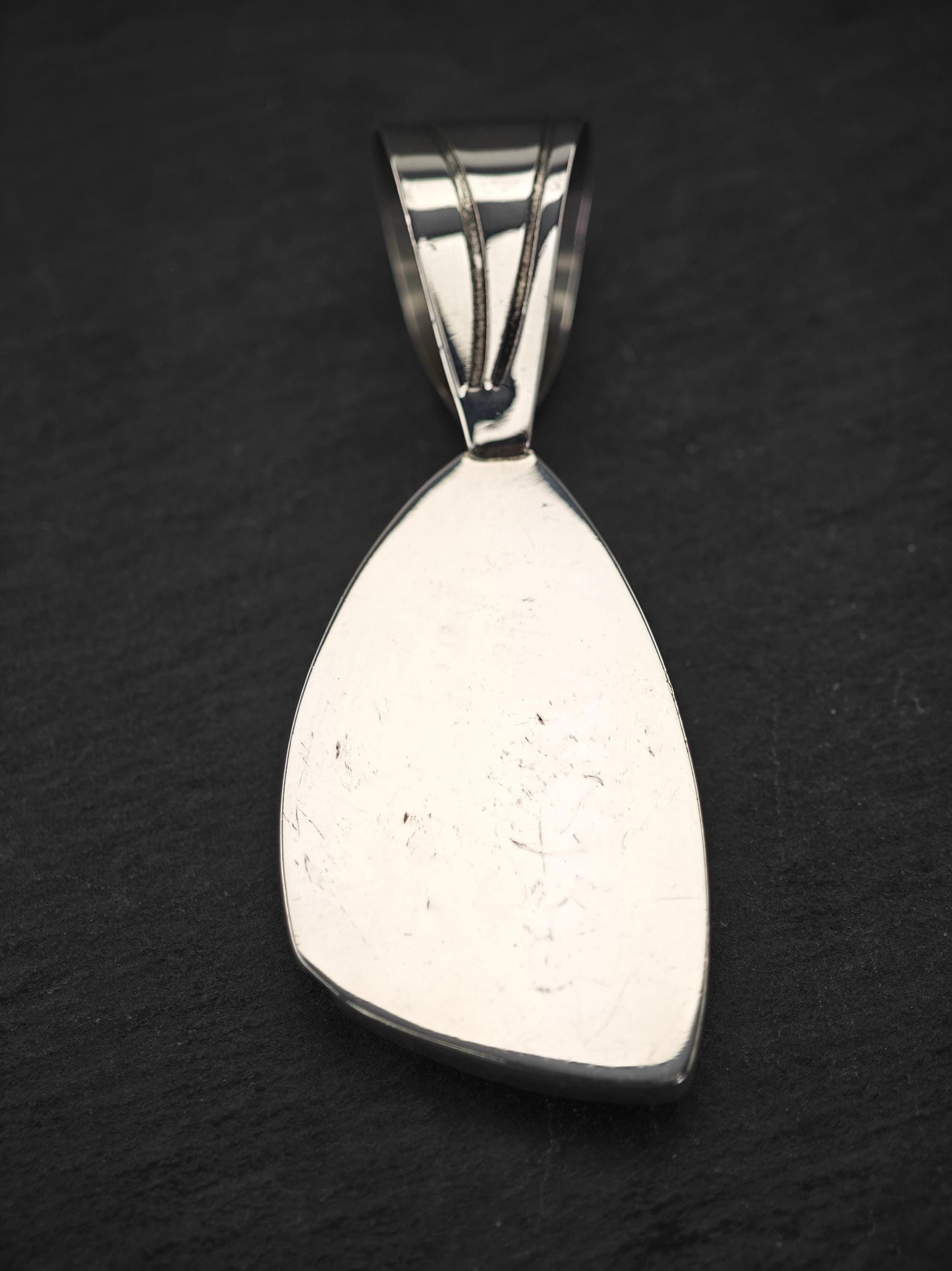 DTR Green Dyed Turquoise Pendant, Sterling Silver