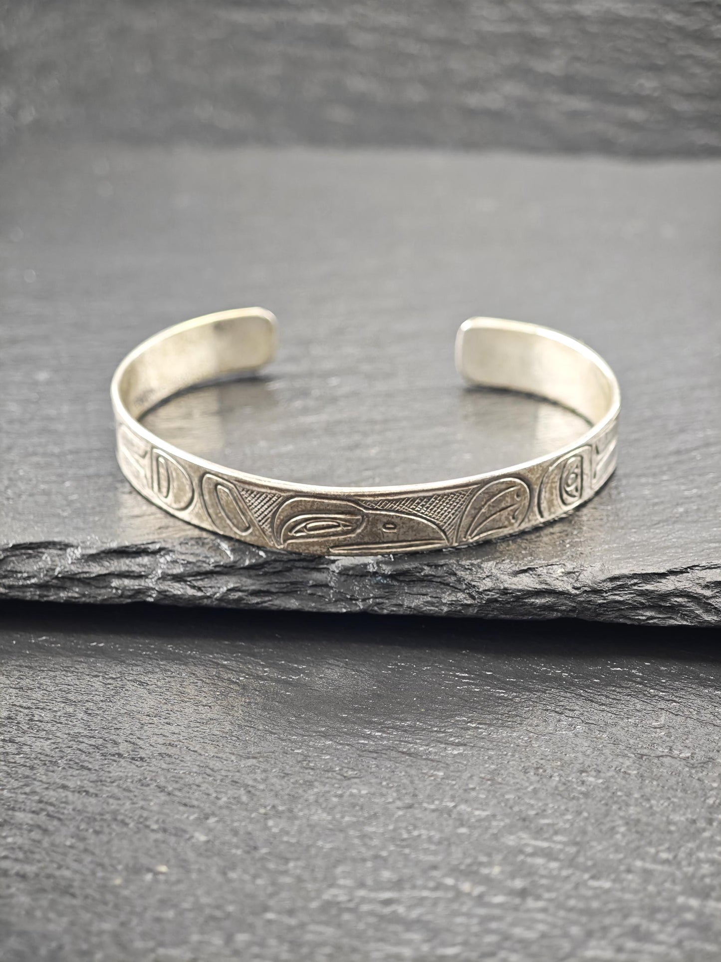 Vintage PNW Cuff Bracelet Sterling Silver