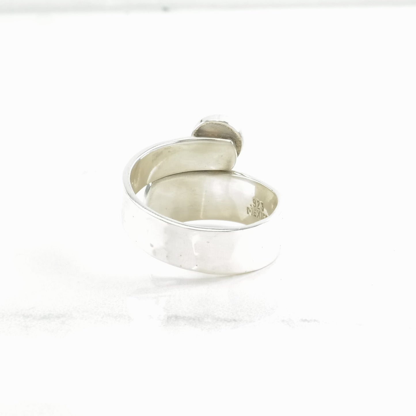 Vintage Sterling Silver Ring Opal Bypass Yellow Size 9 1/2