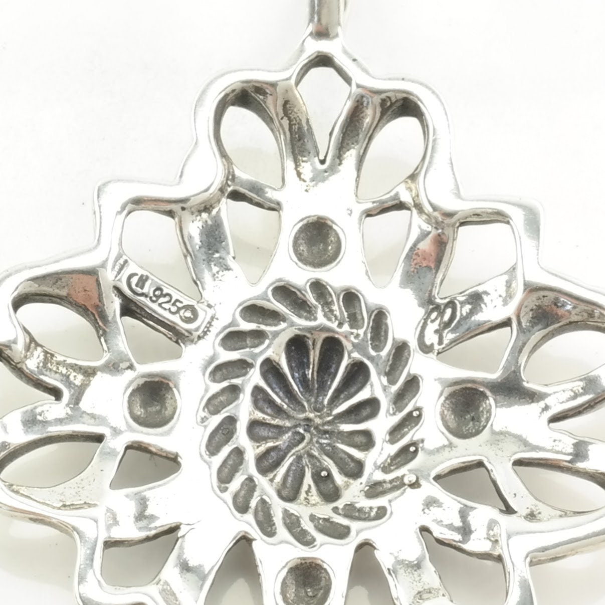 Vintage Carolyn Pollack Flower Sterling Silver Pendant