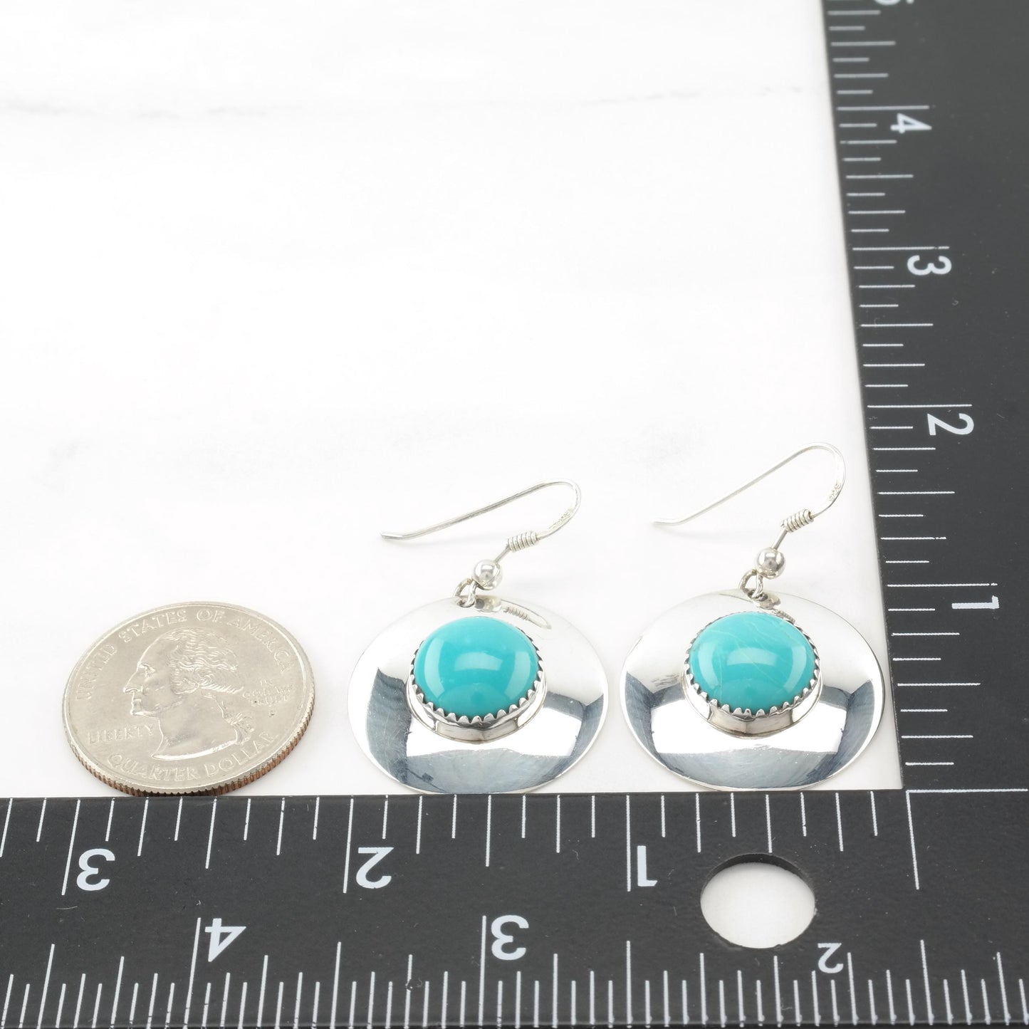 Vintage Navajo, Sterling Silver Fish Hook Earrings