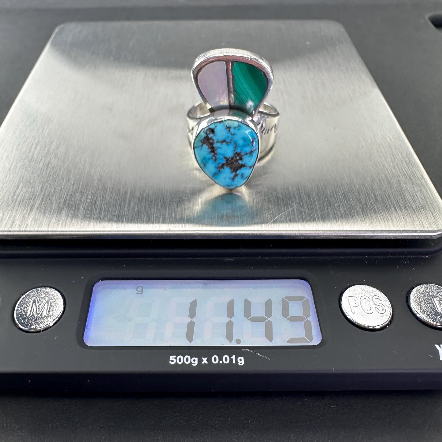 Hopi, Native American Sterling Silver Ring Sz8 1/2 R5690