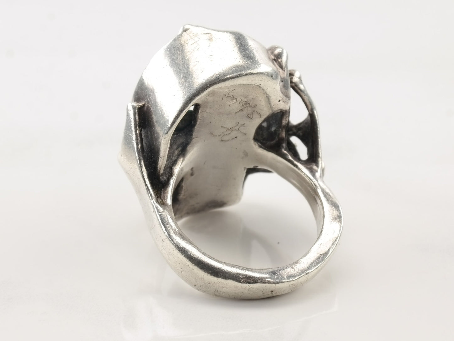 Vintage Sterling Silver Ring Turquoise Size 4 1/2