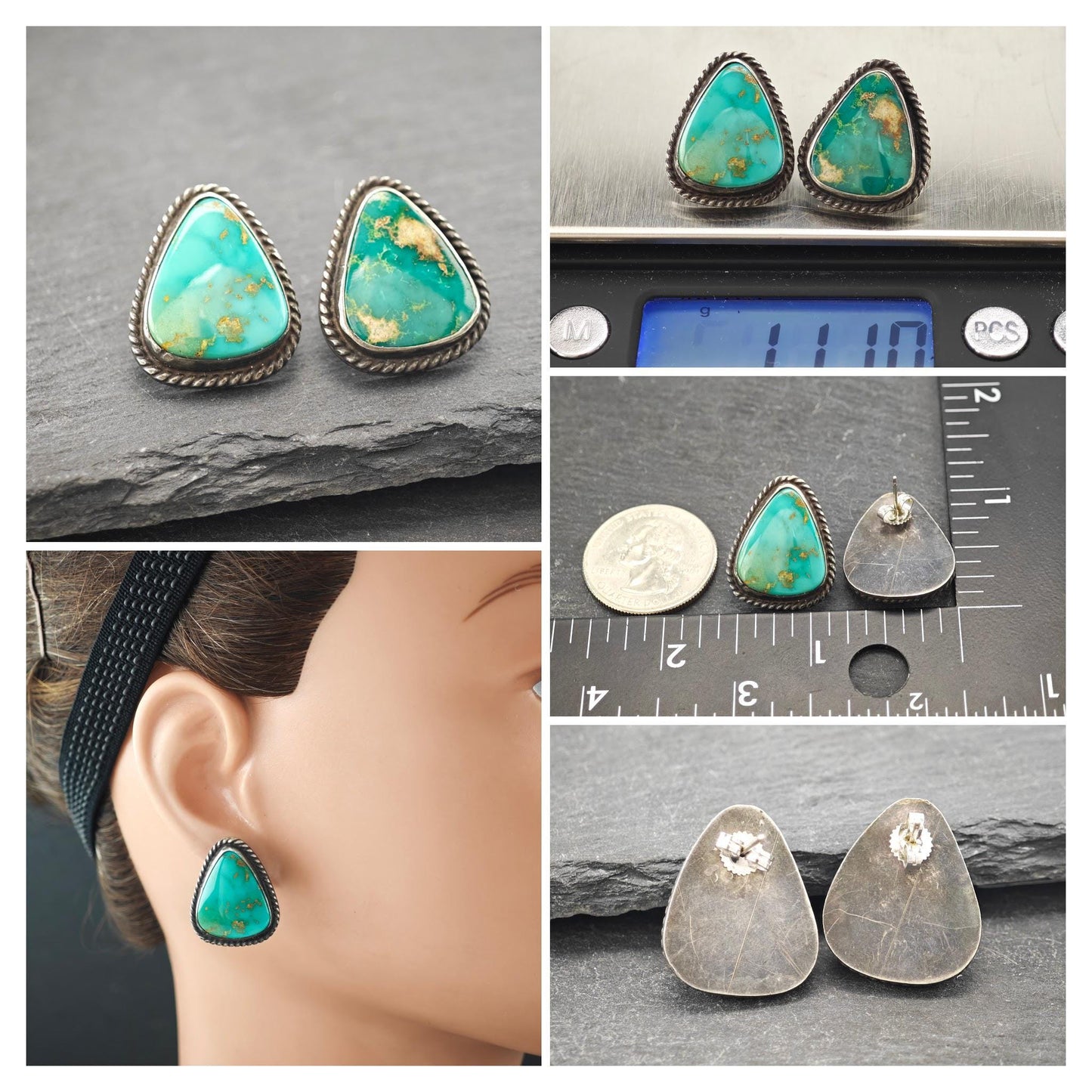 Choice of Native American Stud Earrings Sterling Silver