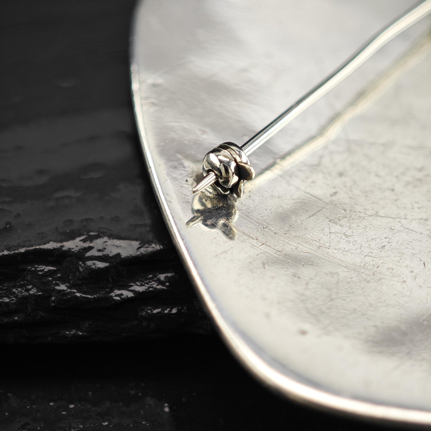 Los Castillo Sterling Silver Abstract Fish Brooch