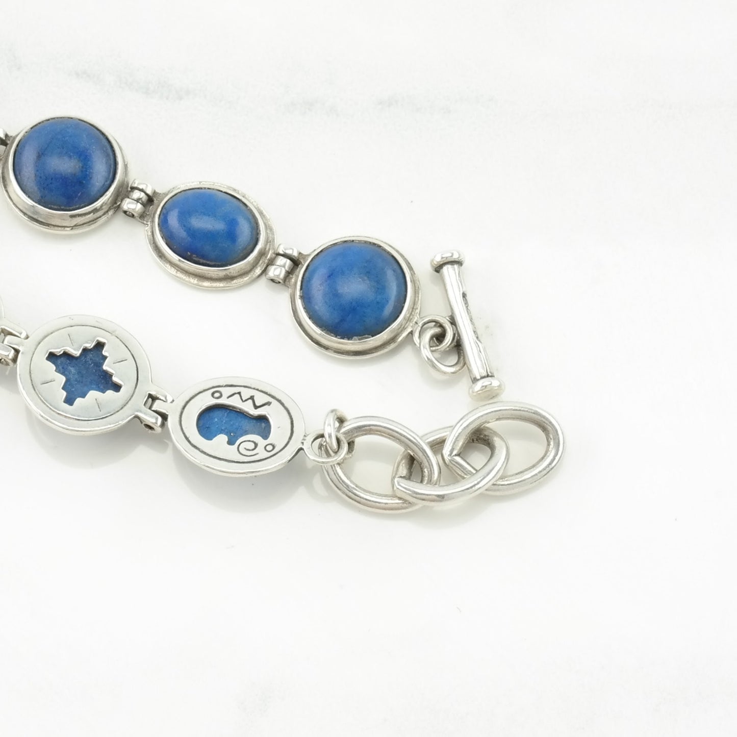 Choice of Carolyn Pollack Sterling Silver Link Bracelet Lapis Lazuli, Multi Stone