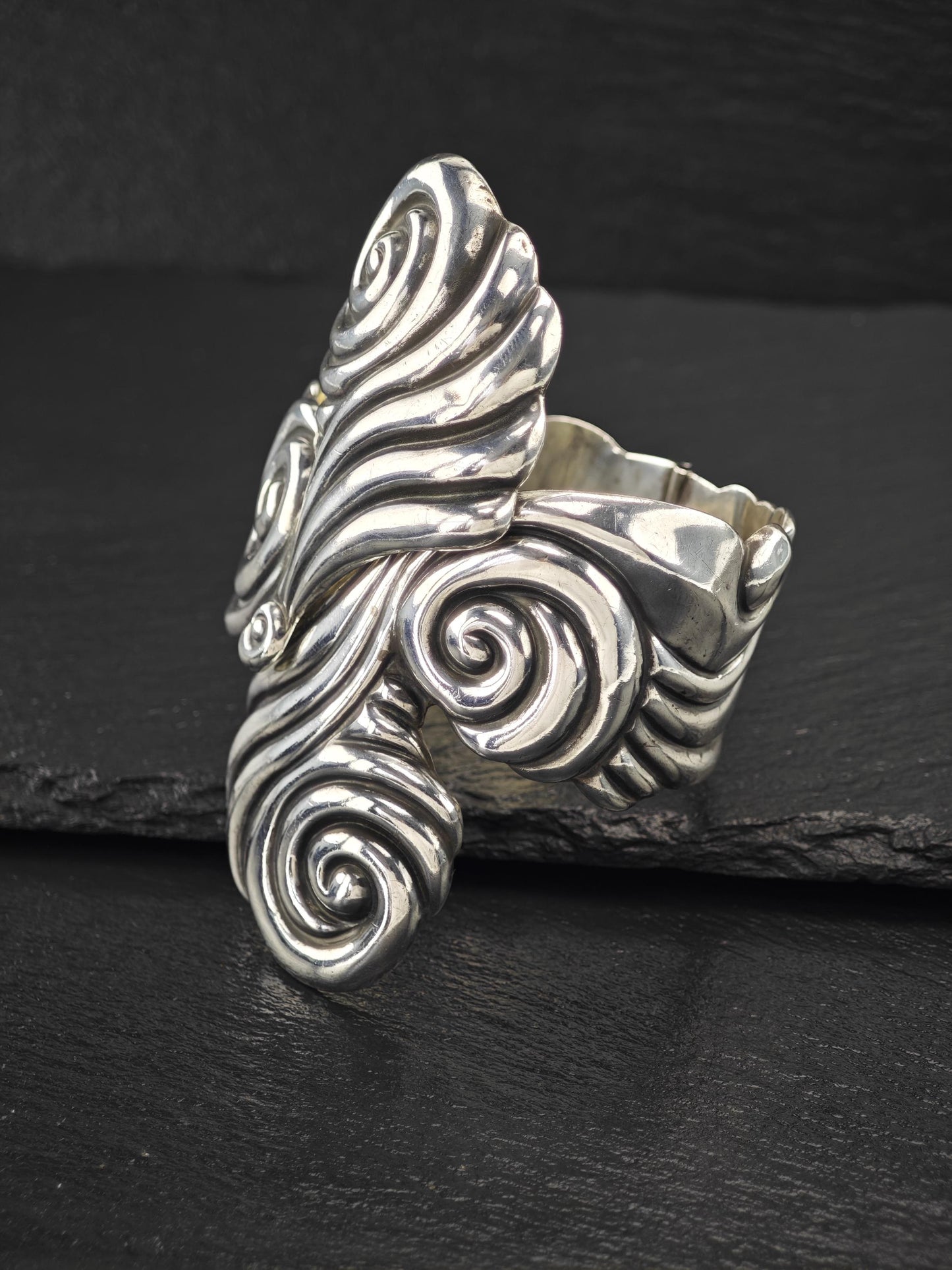 Taxco, Gomez Clamper Cuff Bracelet Sterling Silver