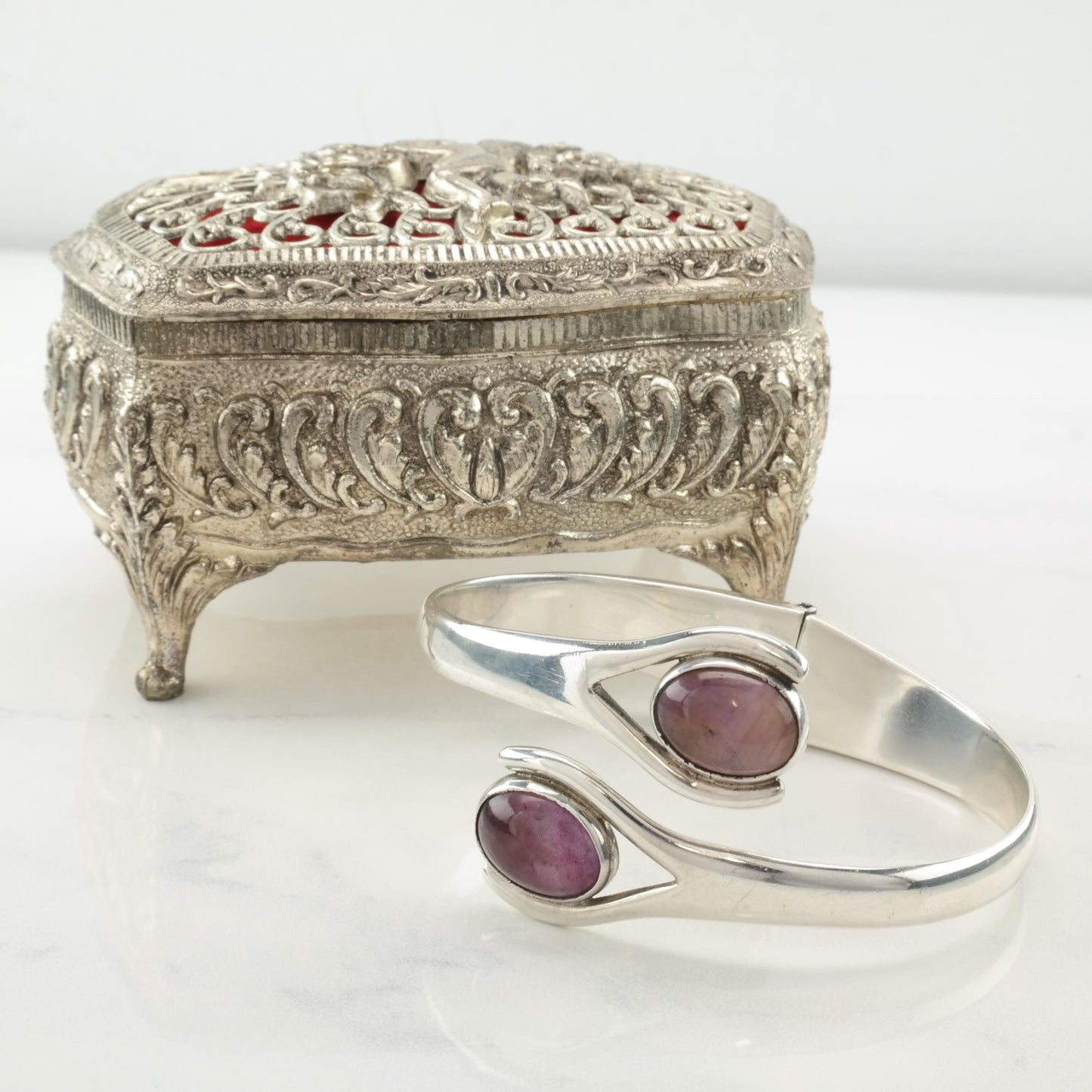 Vintage Taxco Sterling Silver Bangle Bracelet