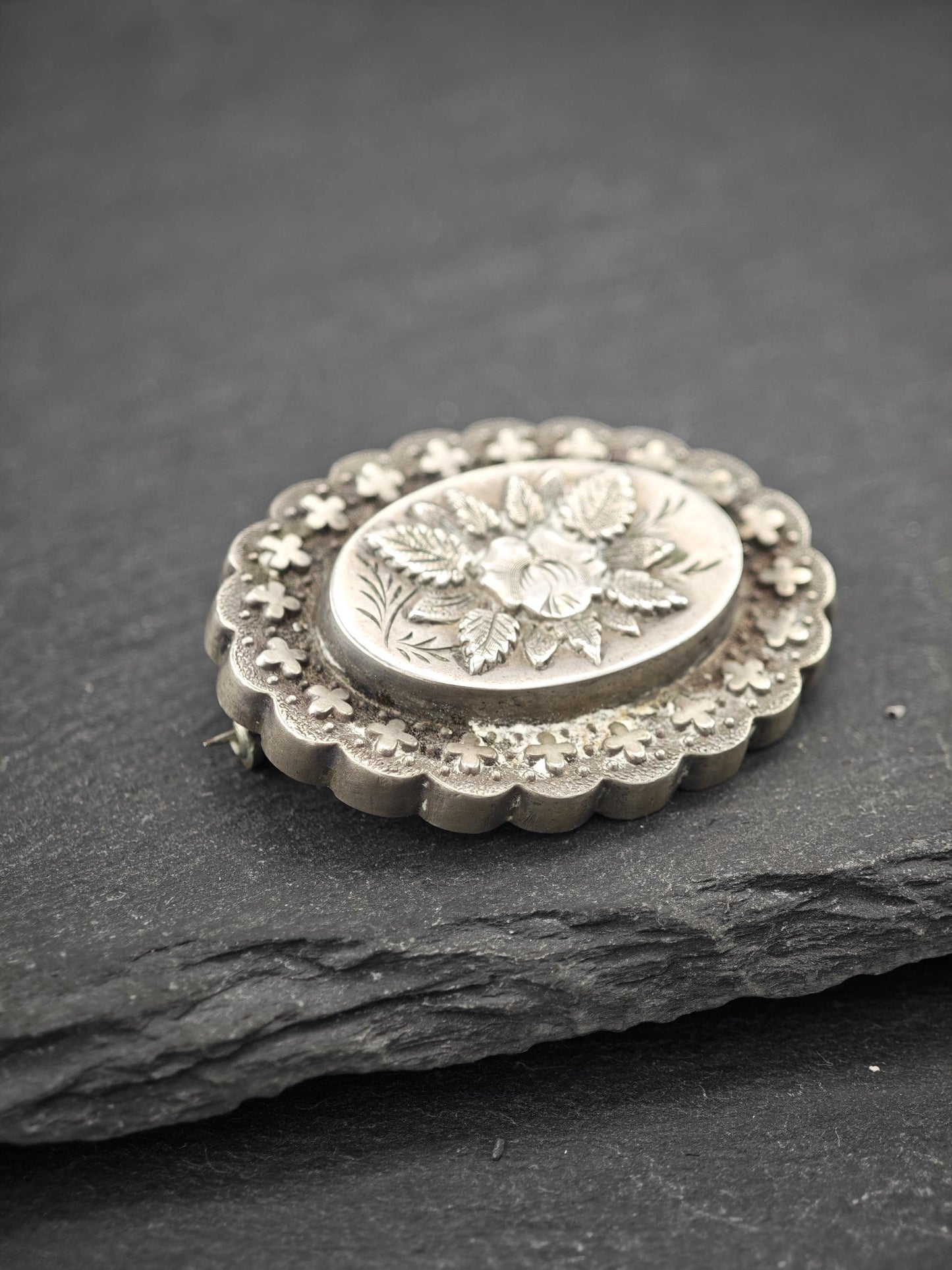 Vintage Victorian, English Brooch Sterling Silver
