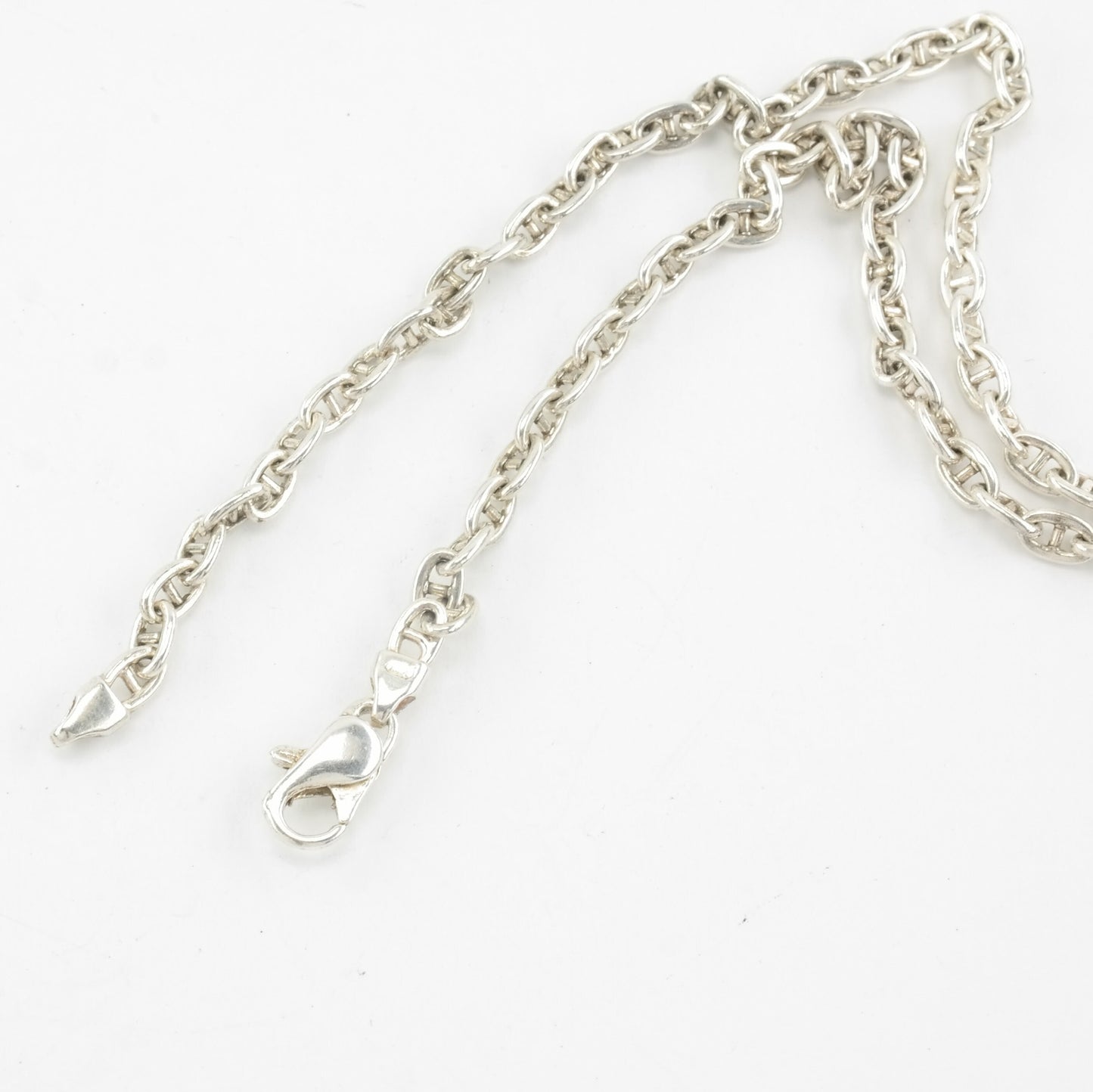 Vintage Southwest Sterling Silver Blue Turquoise Inlay Silver Claw Necklace