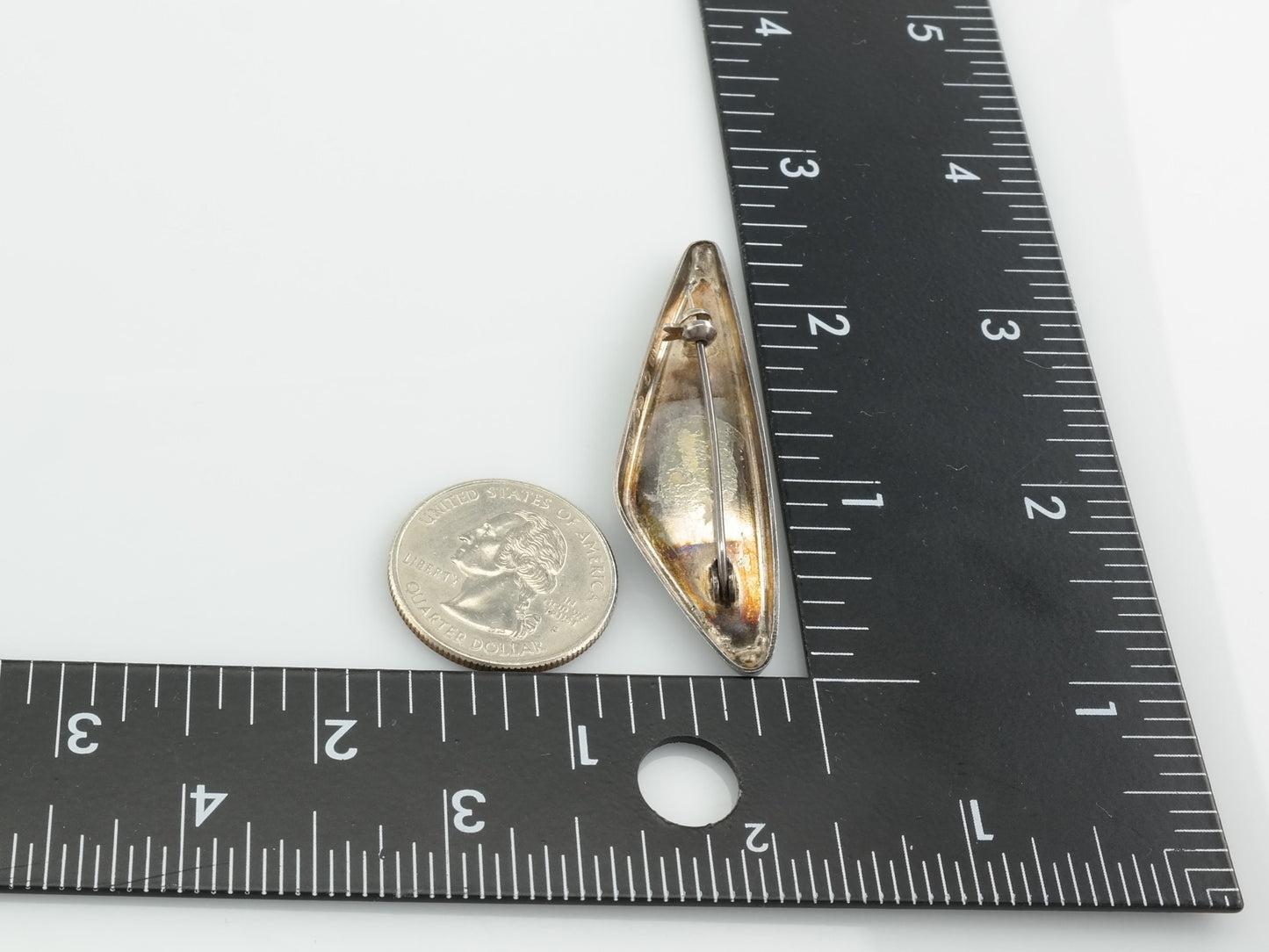 Modernist Sterling Silver Swedish Enamel Brooch