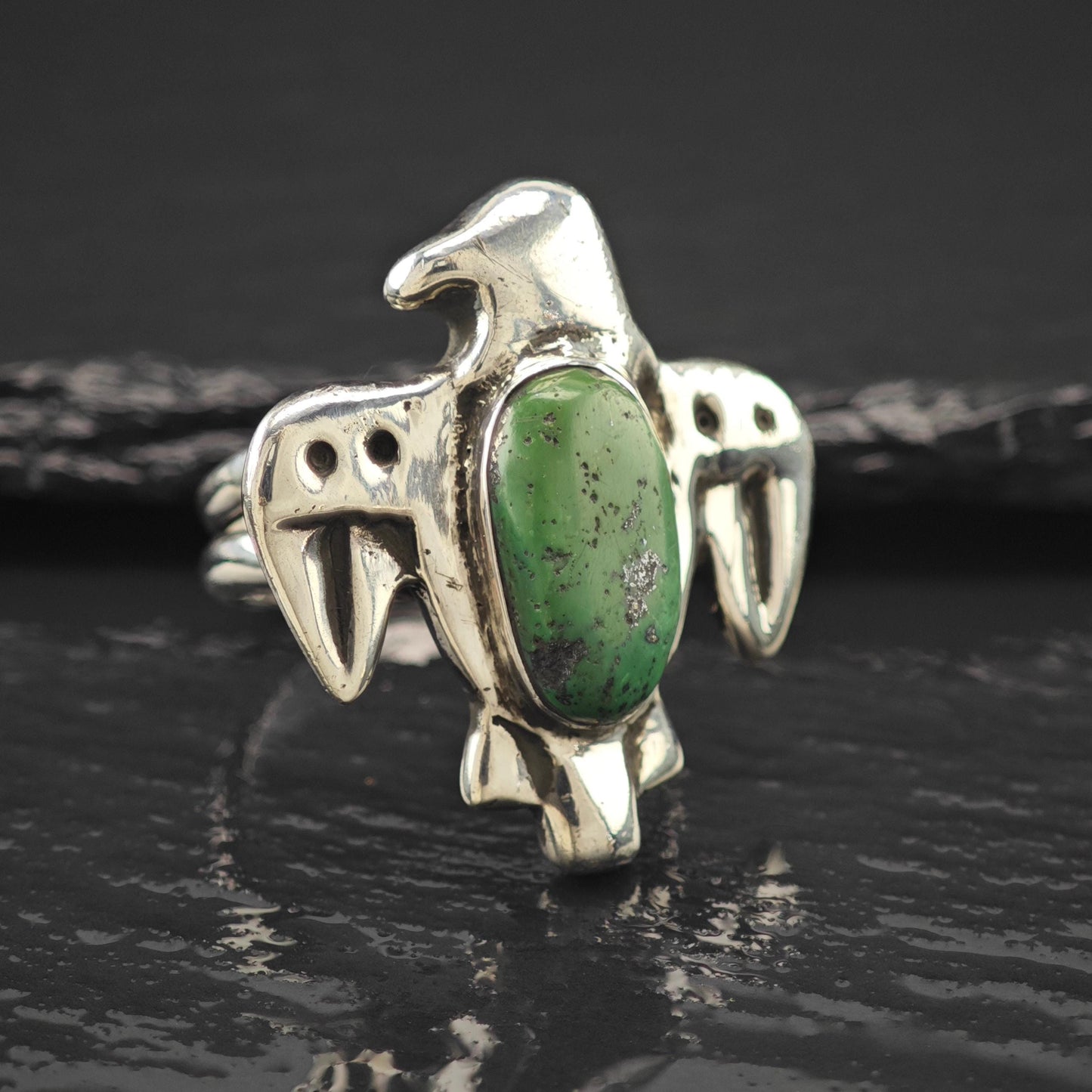 SW Thunderbird Turquoise Ring Sterling Silver