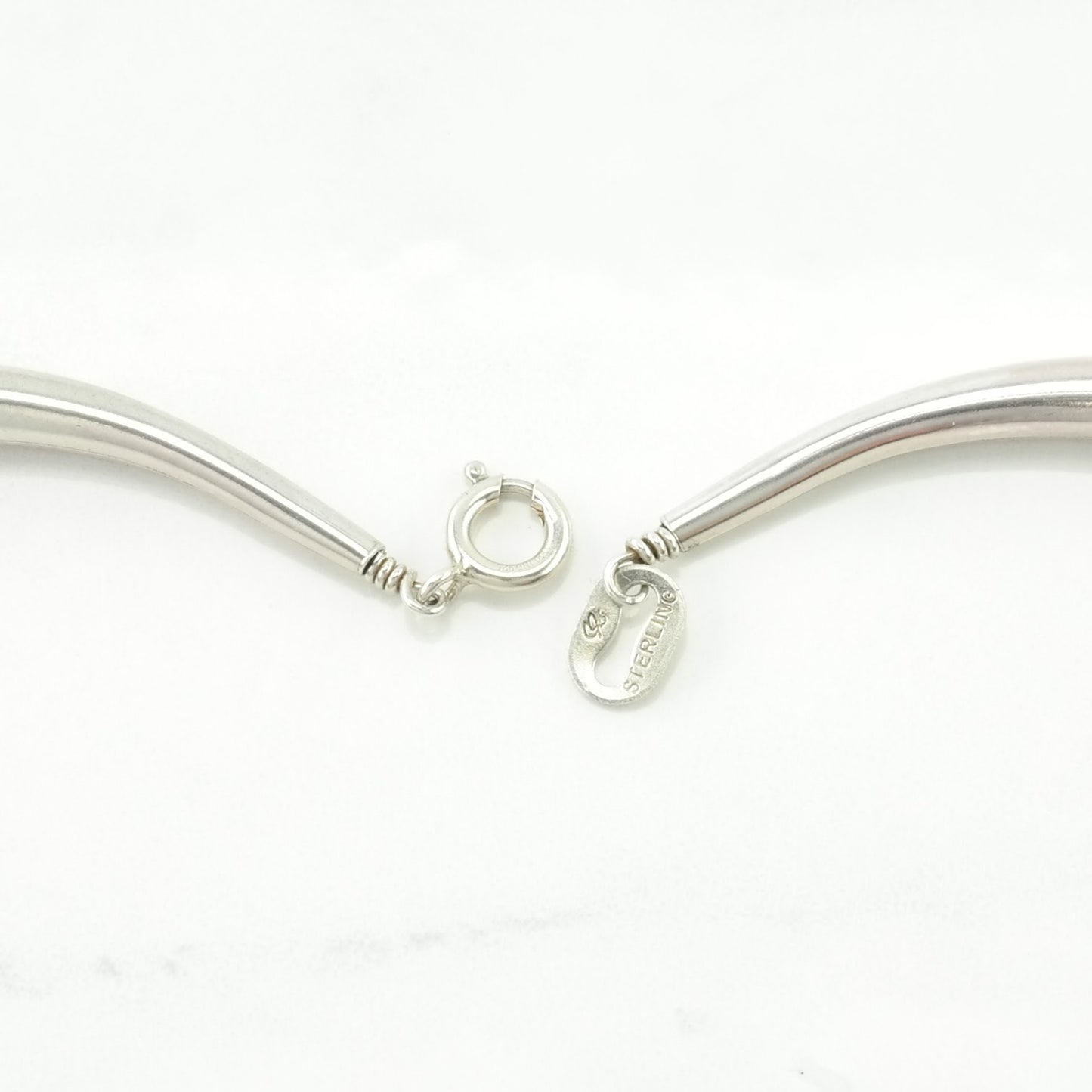 Vintage Native American Sterling Silver Liquid Silver 50 Strand Necklace