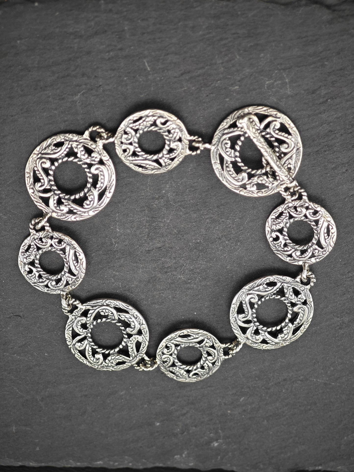 Vintage Carolyn Pollack Rodeo Romance Toggle Bracelet