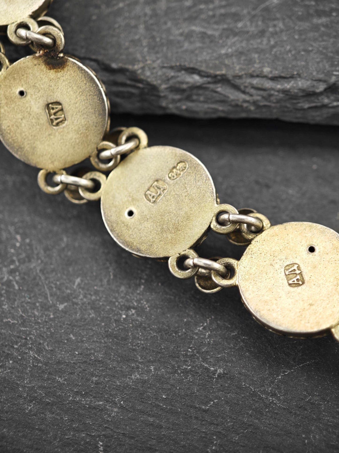 Imperial Russian 84, Enamel Bracelet Sterling Silver