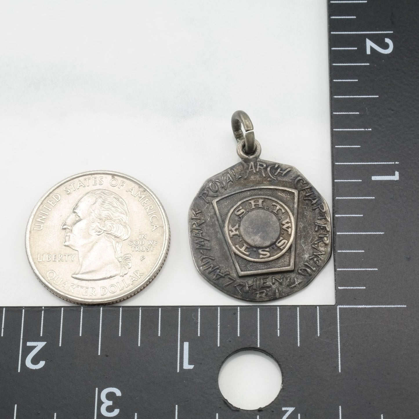 Vintage Masonic Royal Arch Sterling Silver Pendant