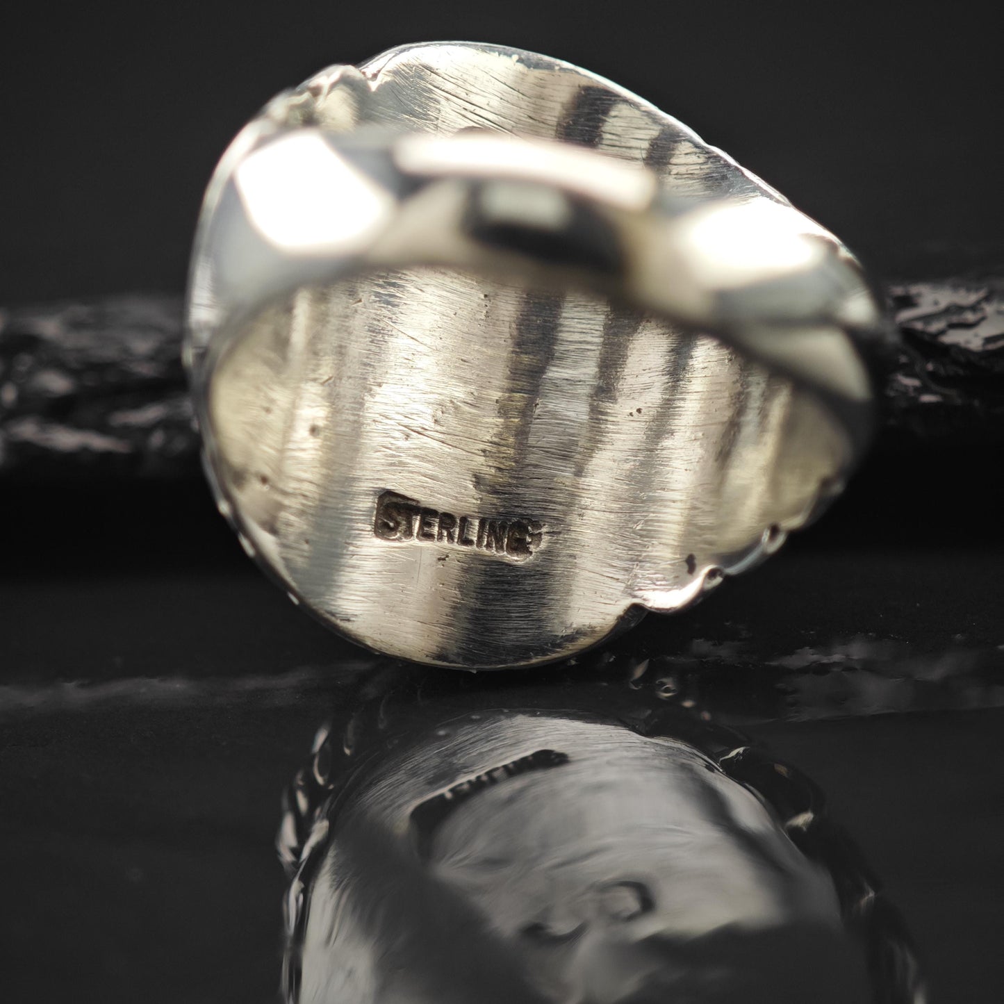 Large Turquoise Ring Sterling Silver Native American