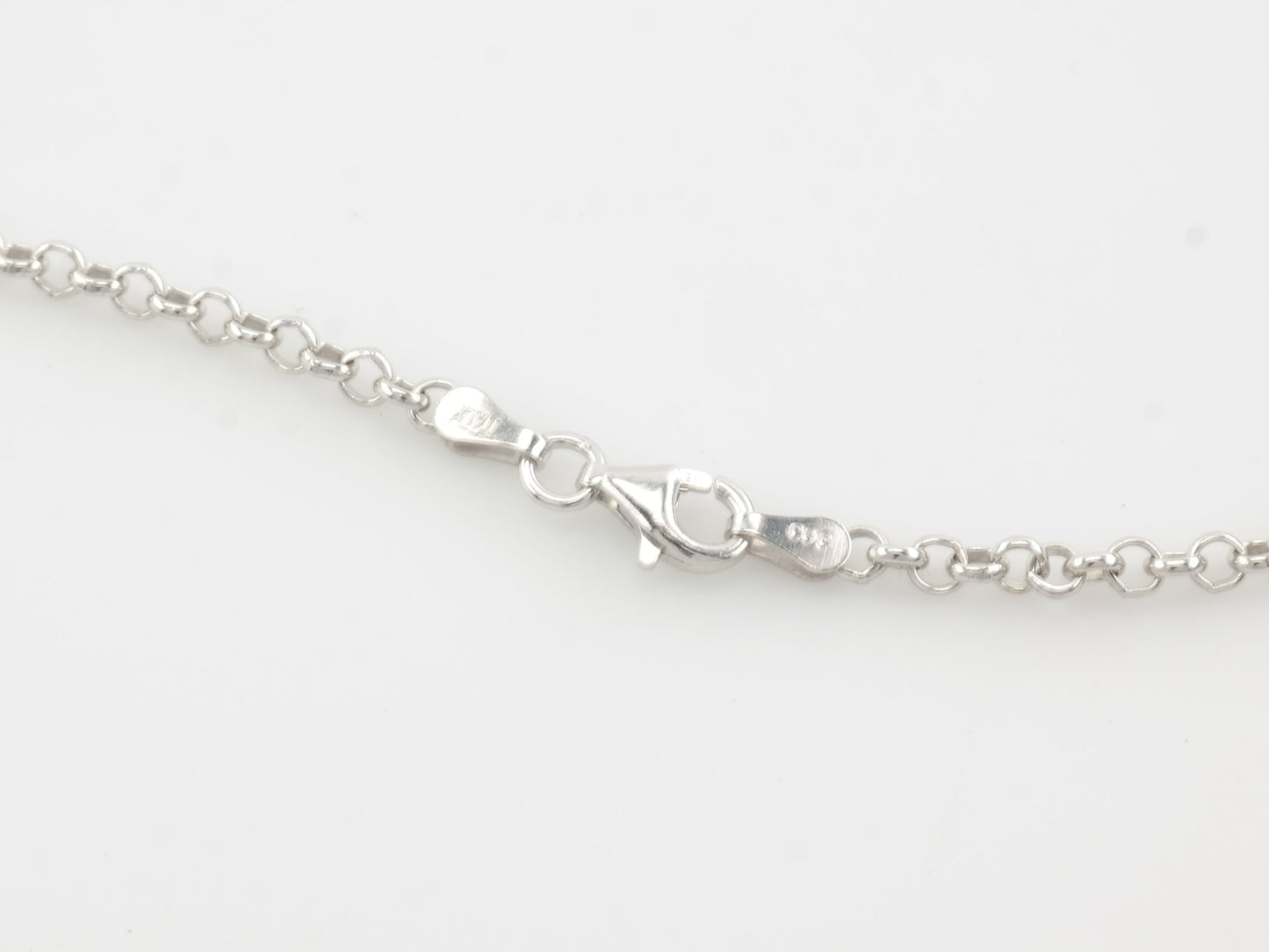 Vintage Minimalist Sterling Silver 3mm 22" Rolo Necklace