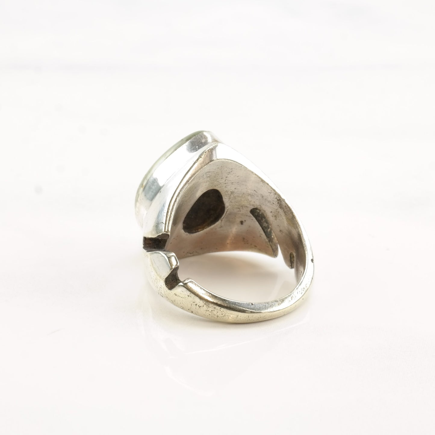 Vintage Sterling Silver Ring Opal Doublet Teardrop Size 6 1/4