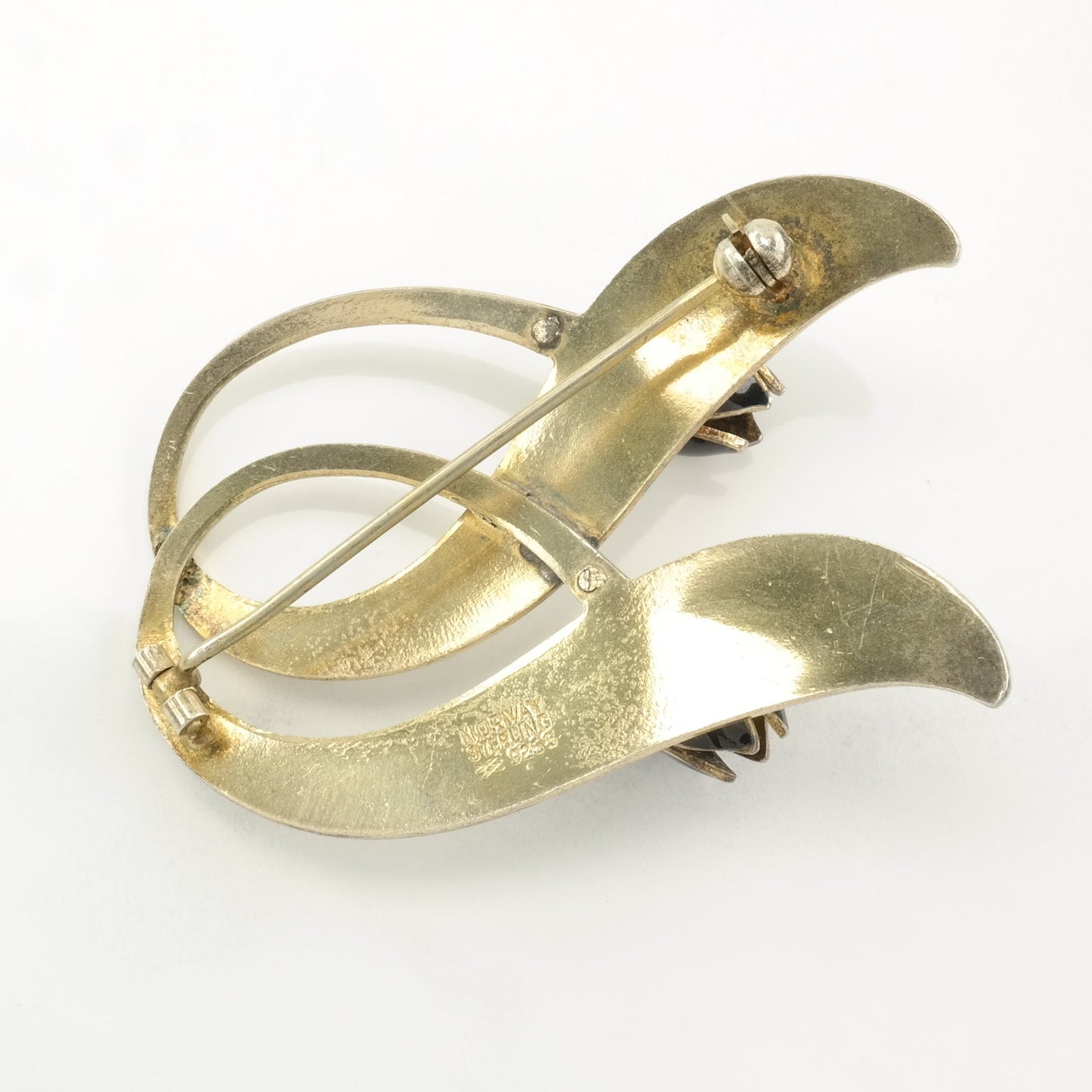 Enamel Brooch Flower, Tulip Sterling Silver B1577