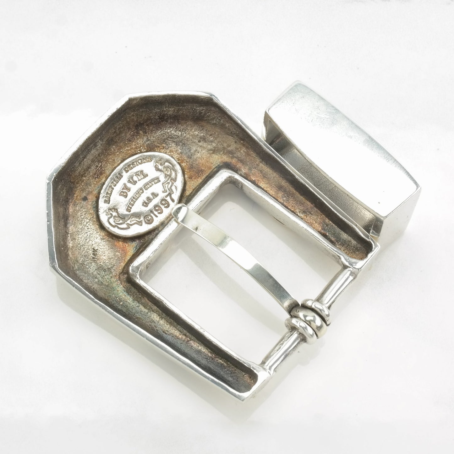 Vintage Native American Belt Accessories 14K Gold Accent Sterling Silver