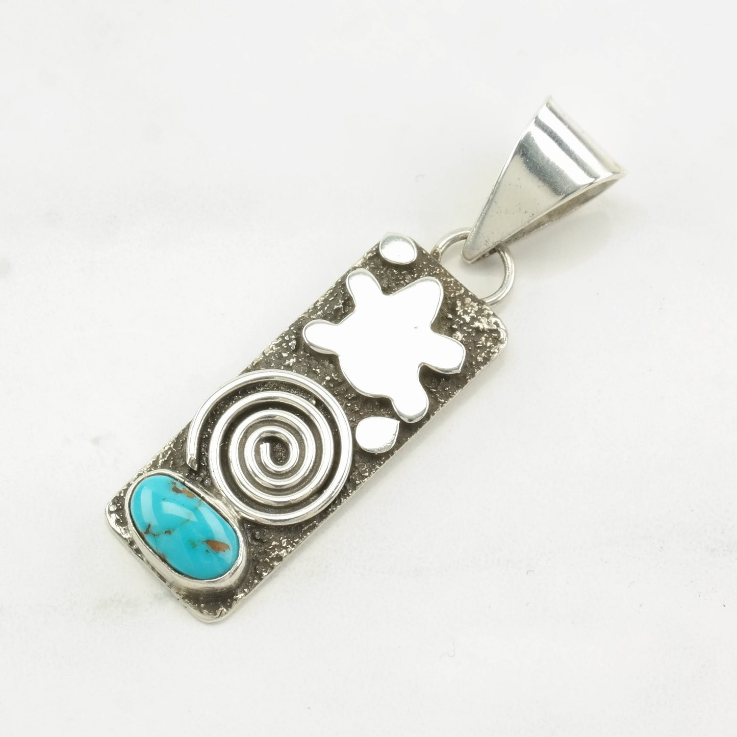 Vintage Southwest Turquoise Sterling Silver Pendant
