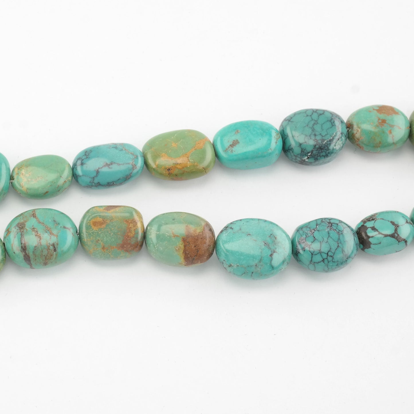 Vintage Relios Turquoise Bead Necklace Sterling Silver N1787