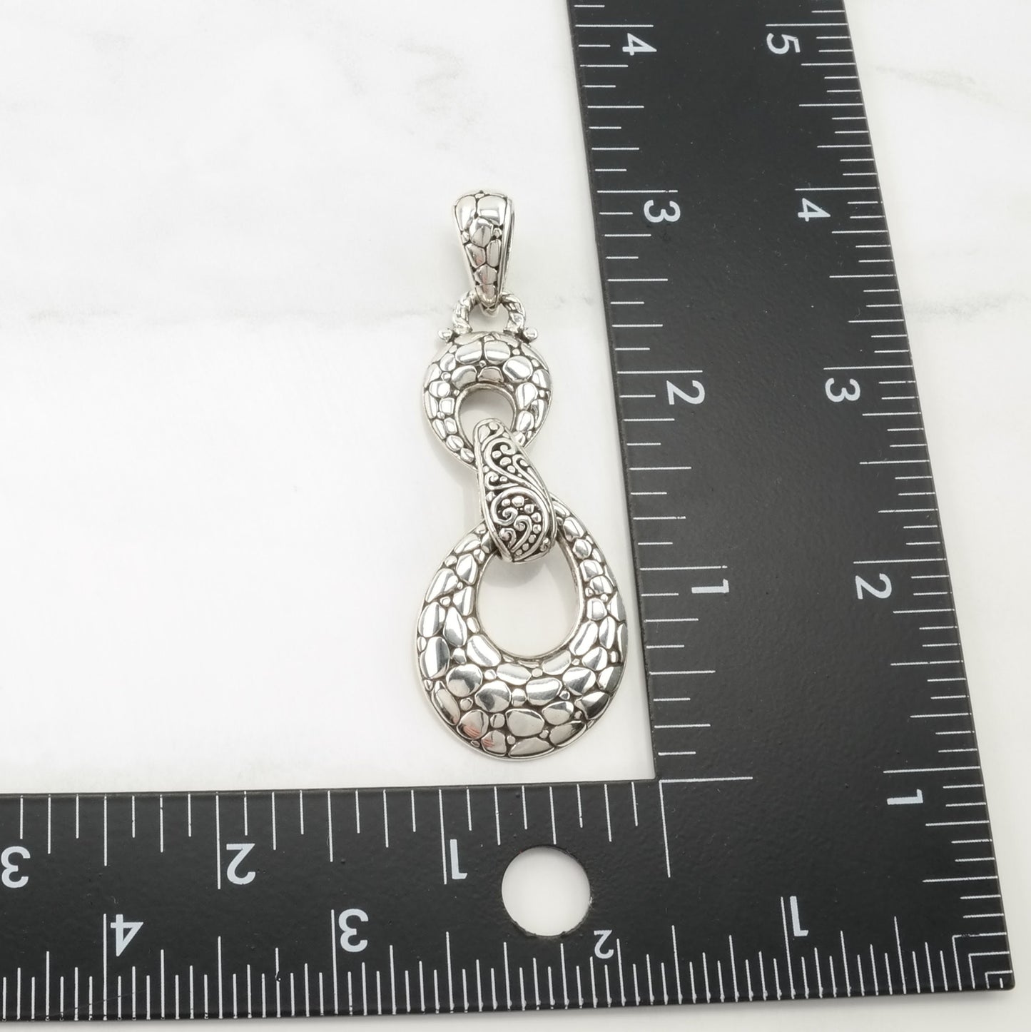 Choice of Vintage Sarda Scroll Floral Sterling Silver Pendant