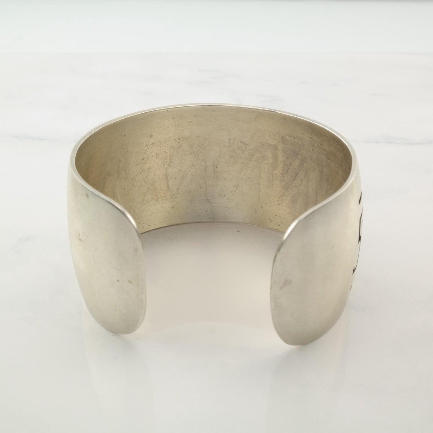 Native American Overlay Cuff Bracelet Sterling Silver Oxidized