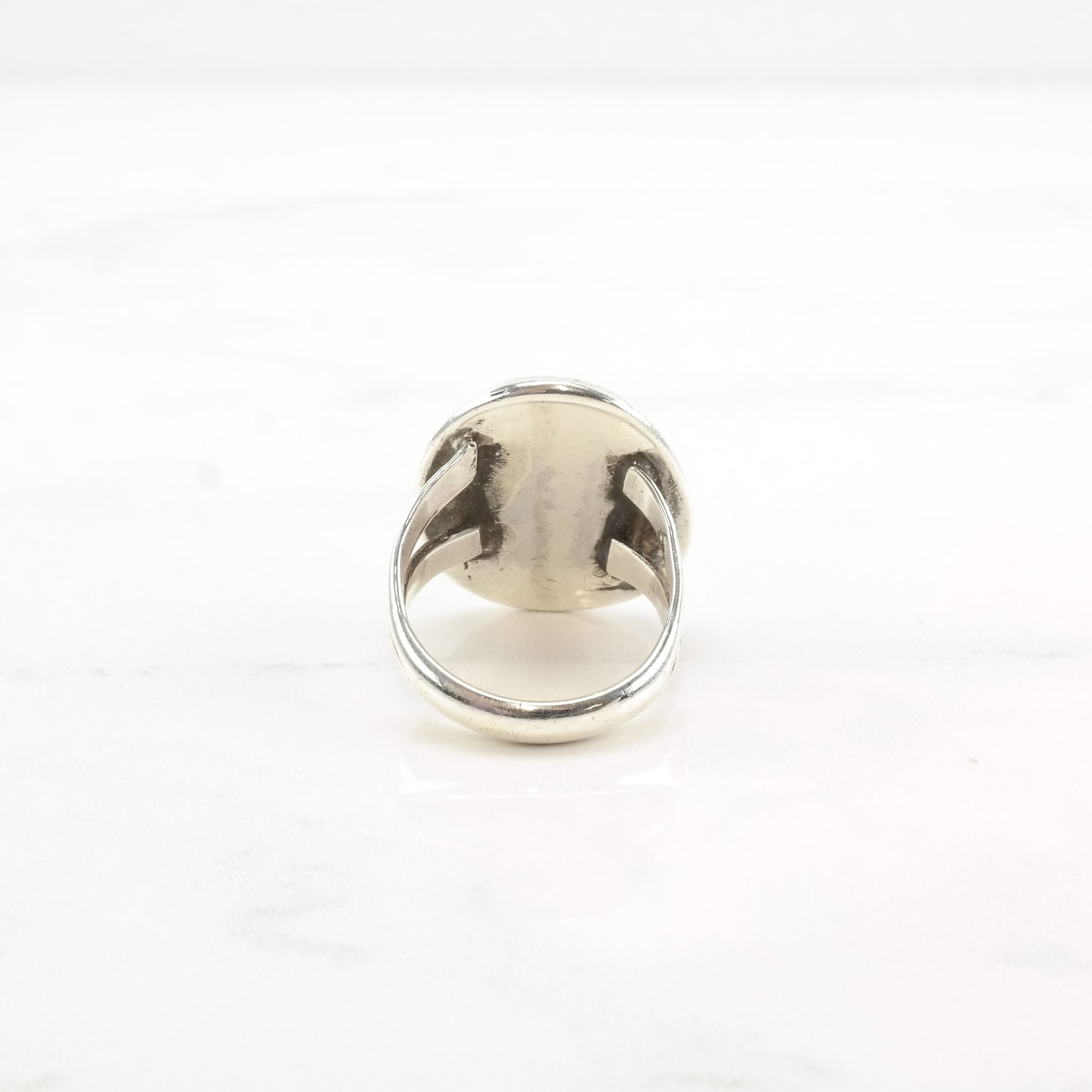 Vintage Native American Silver Ring Turquoise Sterling Size 8 1/4