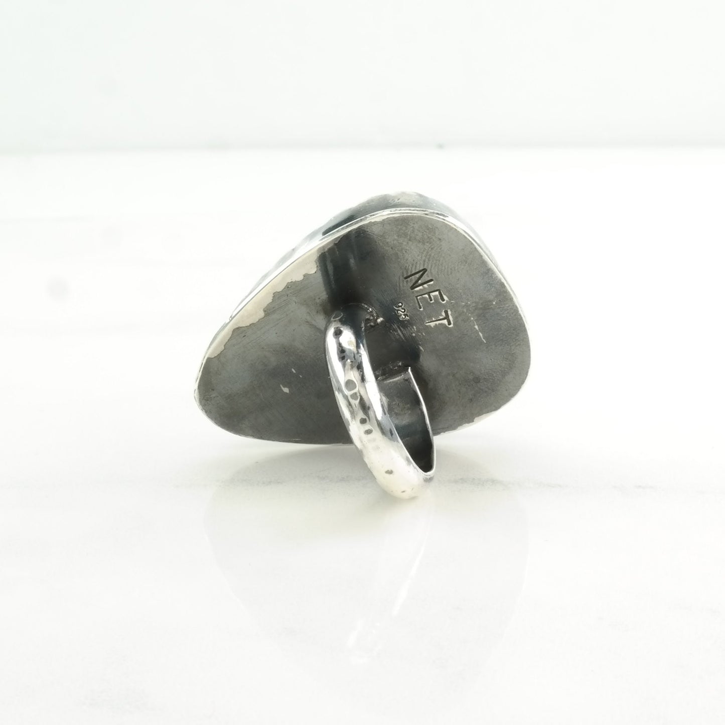 Vintage Southwest Silver Ring Turquoise Large Sterling Blue Size 5 1/2