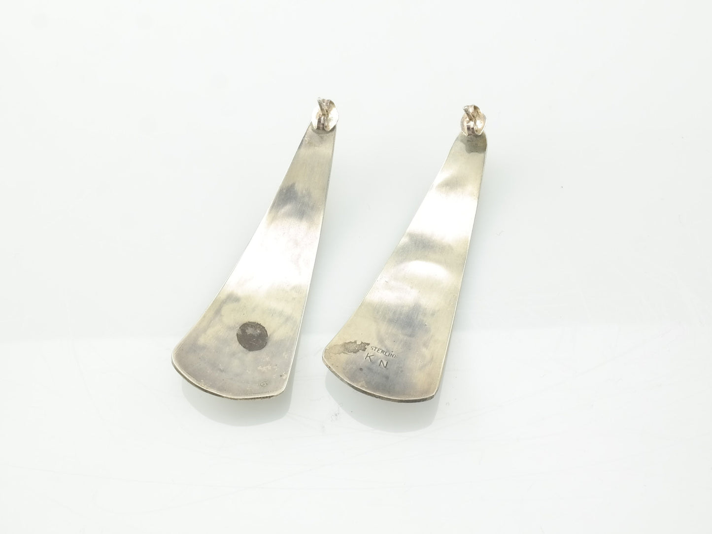 Southwest Sterling Silver Raindancer Overlay Stud Earrings